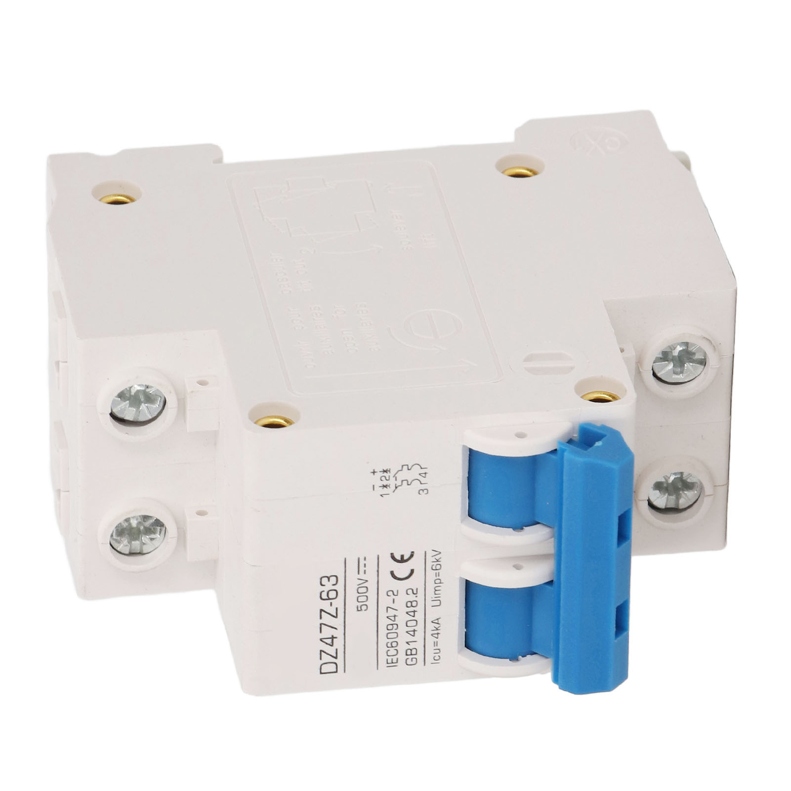 Mini-dc-2p-6a-500v-leistungsschalter, 4 Ka Abschaltvermögen, Schnelle Auslösung, Schutz Für Photovoltaik-solarmodule, Kompakter 6-kv-automatikschalter Uimp