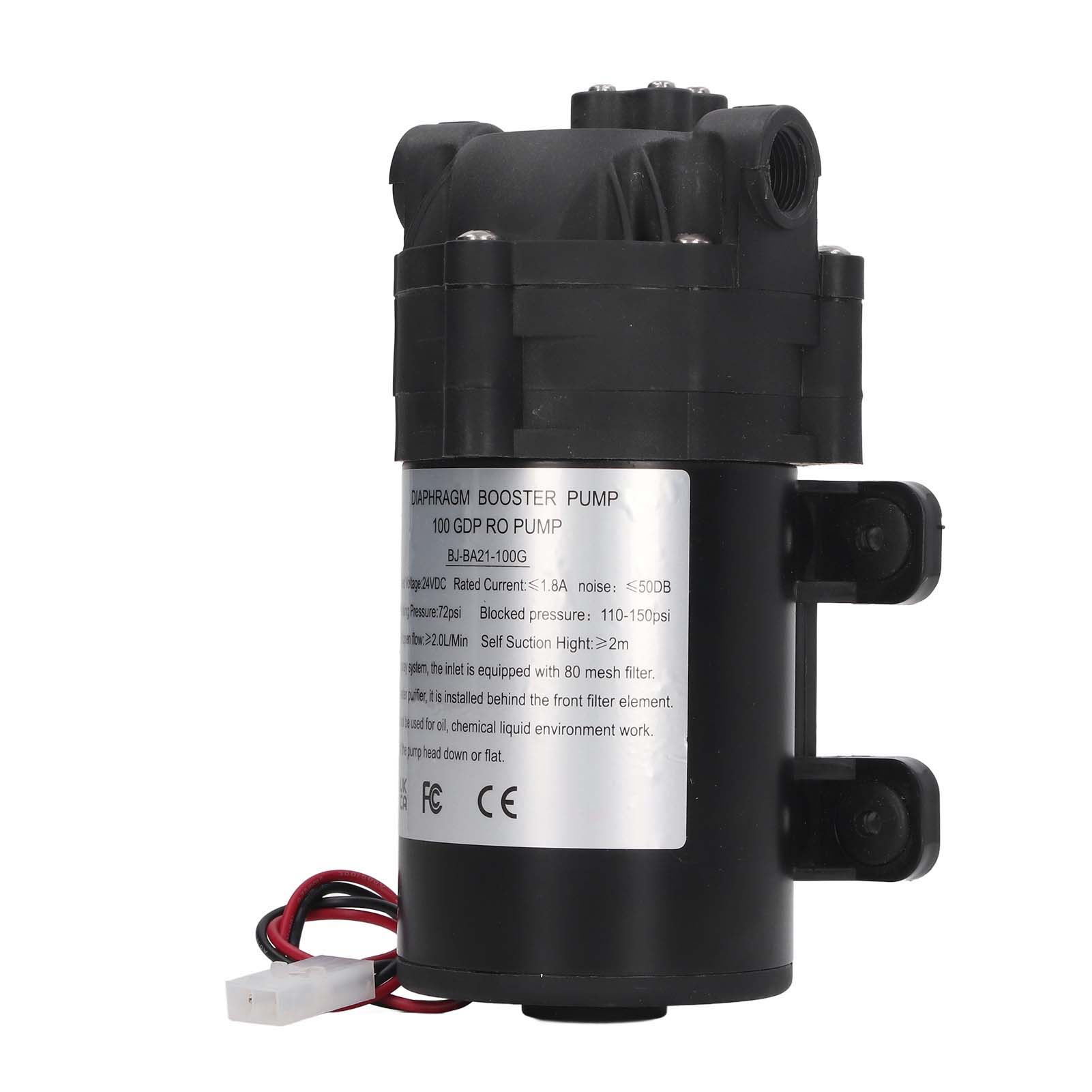 Selbstansaugende Membranpumpe Dc24v 60w 100g, G3/8 Innengewinde, Mit 200–240vac Eu-adapter