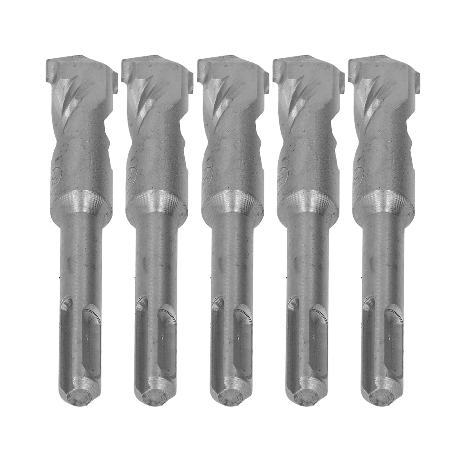 5-teiliges Hartmetall-betonbohrer-set Mit Spiralspitze Und Doppelnut Für Schlagbohren In Ziegel Und Stein, 110 Mm X 18 Mm Bohrdurchmesser