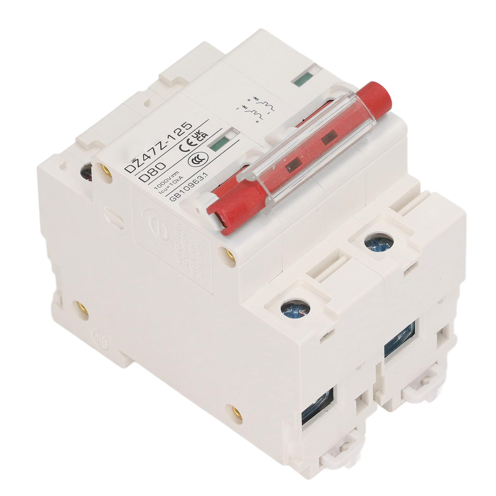 Miniatur-leistungsschalter 2p 80a Dc1000v 10ka, Roter Schalter, Photovoltaik-solarschutz, Hochleistungs-leistungsunterbrechung.
