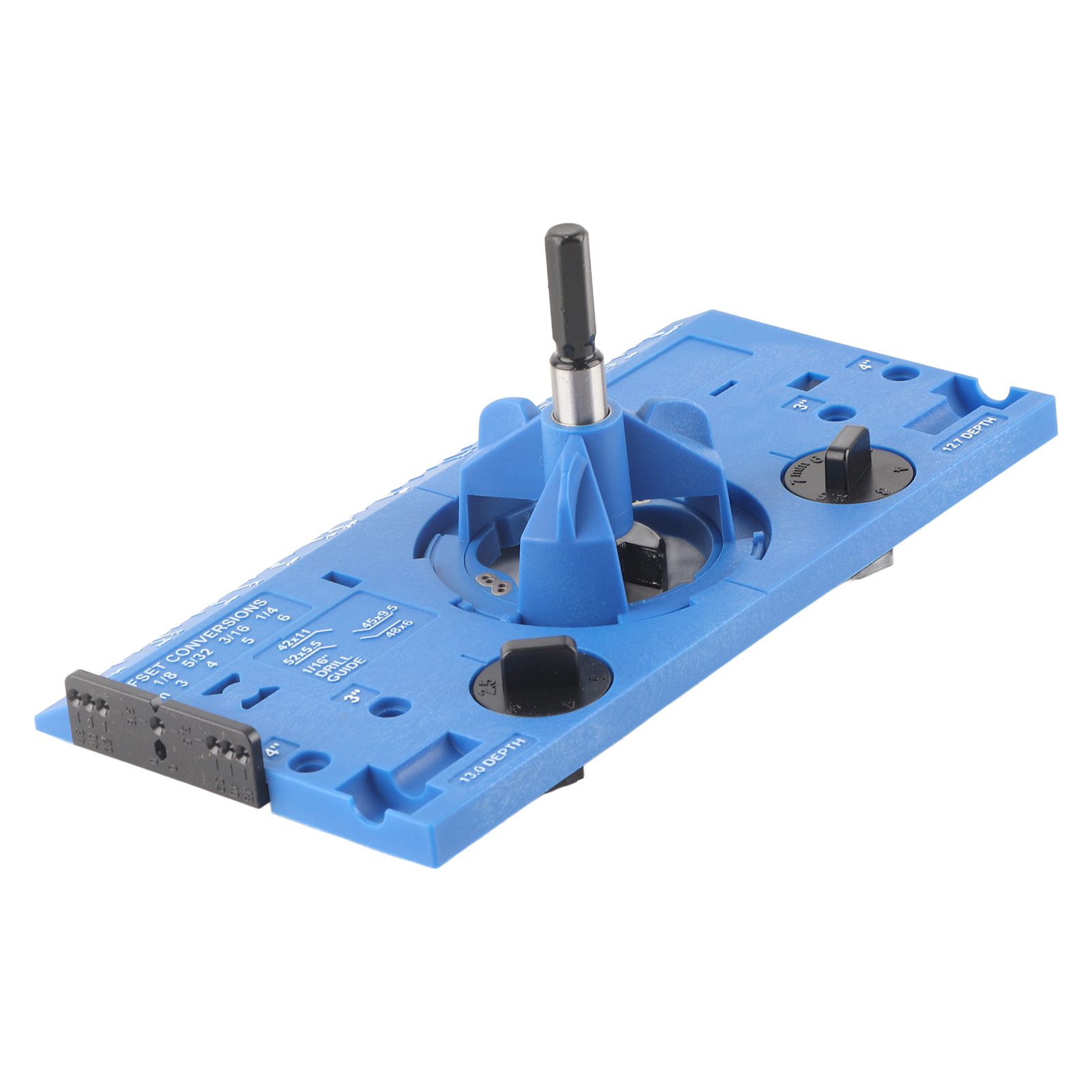 35-mm-scharnierbohrset, Lochpositionierhilfe, Holzbearbeitungsvorrichtung Mit Fräser Und 1/16"-bohrer, Blau.