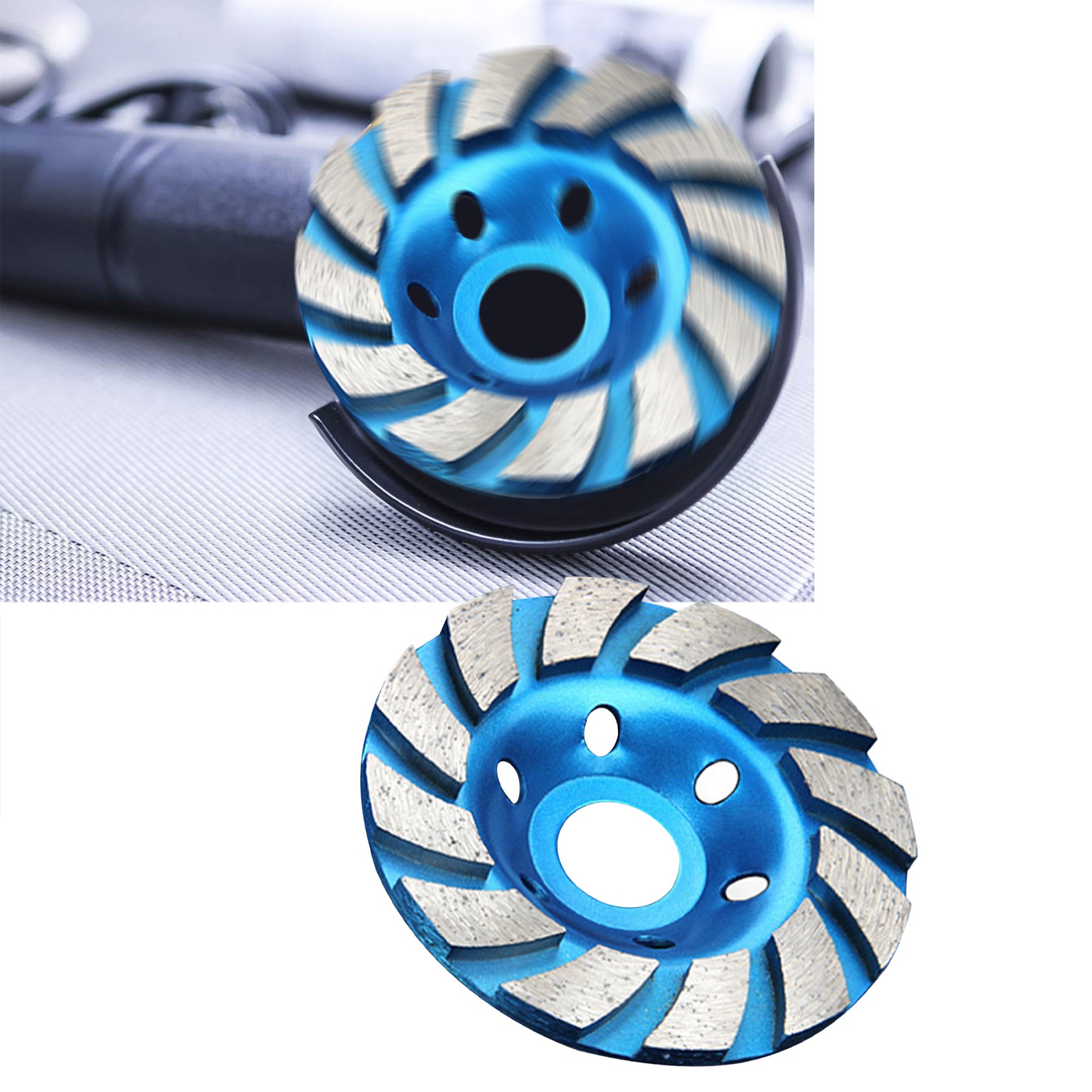 100-mm-diamantschleifscheibe, Schleifscheibe Für Stein Und Beton, Polieren, Blaue Farbe