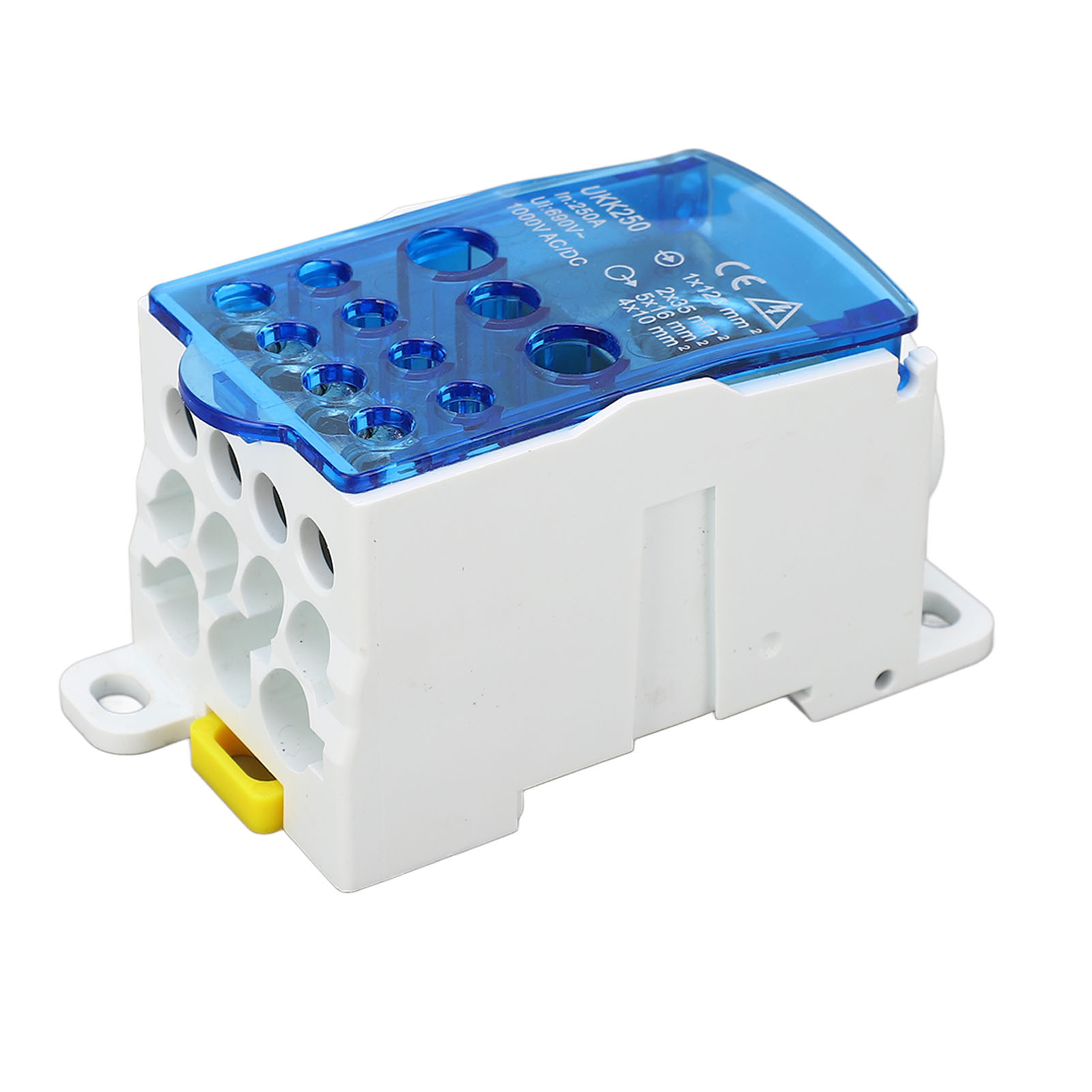 Anschlusskasten Mit Klemmenleiste, Din-schiene, Einpolig, 690 V, 250 A Stromverteilung, Blau
