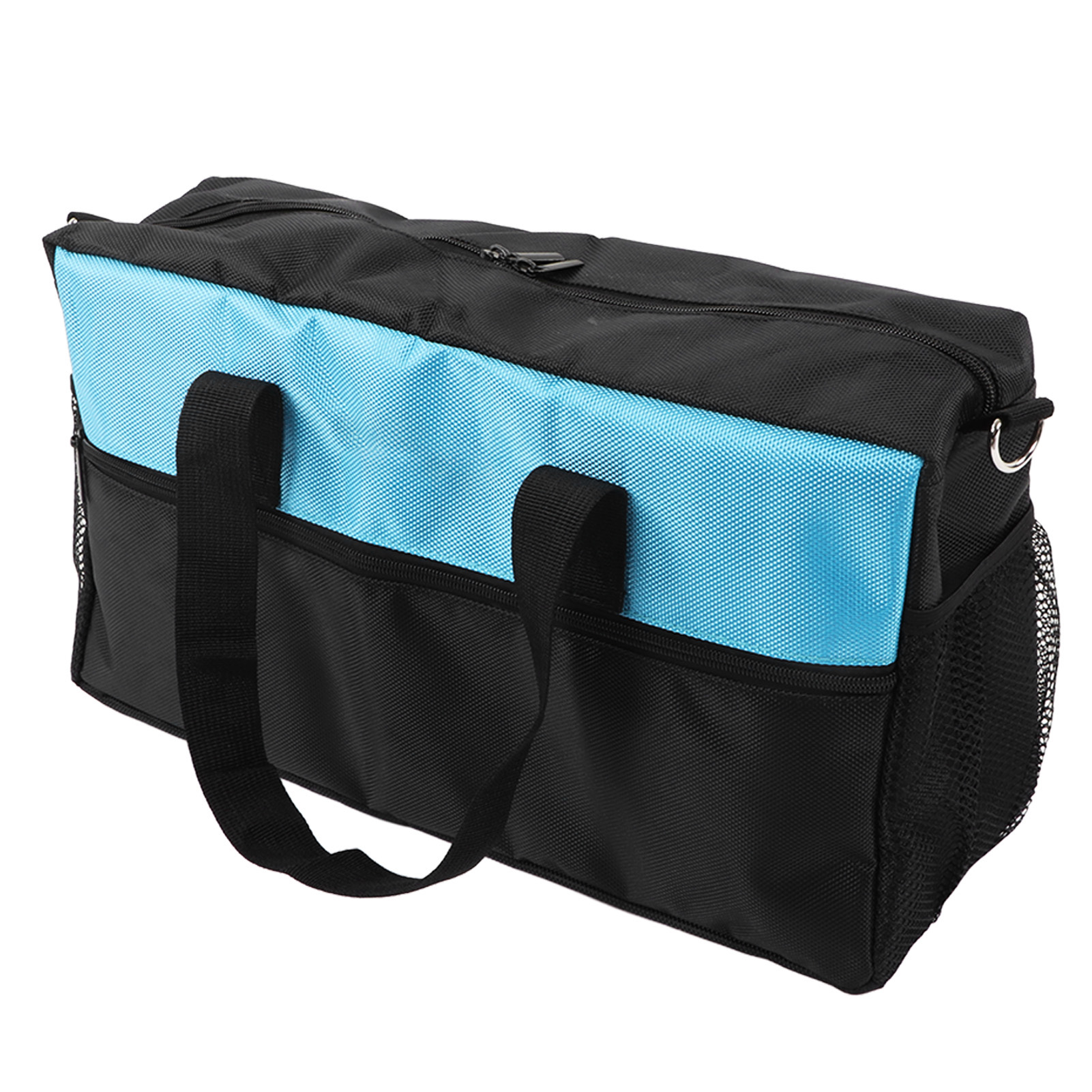 Professionelle Werkzeugtasche Mit Großer Öffnung, Strapazierfähigem Oxford-canvas, Aufbewahrungstaschen Für Elektriker, Werkstatt-organizer, Schwarz Und Blau, 40 Cm.