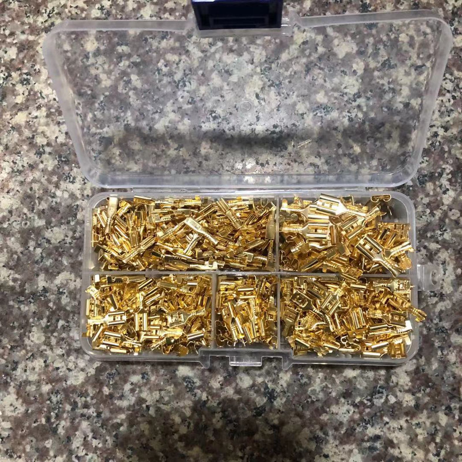 Gelber Crimp-elektroverbinder, 500-teiliges Set, 2,8, 4,8 Und 6,3 Mm Stecker Und Buchsen, Mit Transparenter Schutzkappe, Wasserdicht Und Isolierend, Gewicht 160 G
