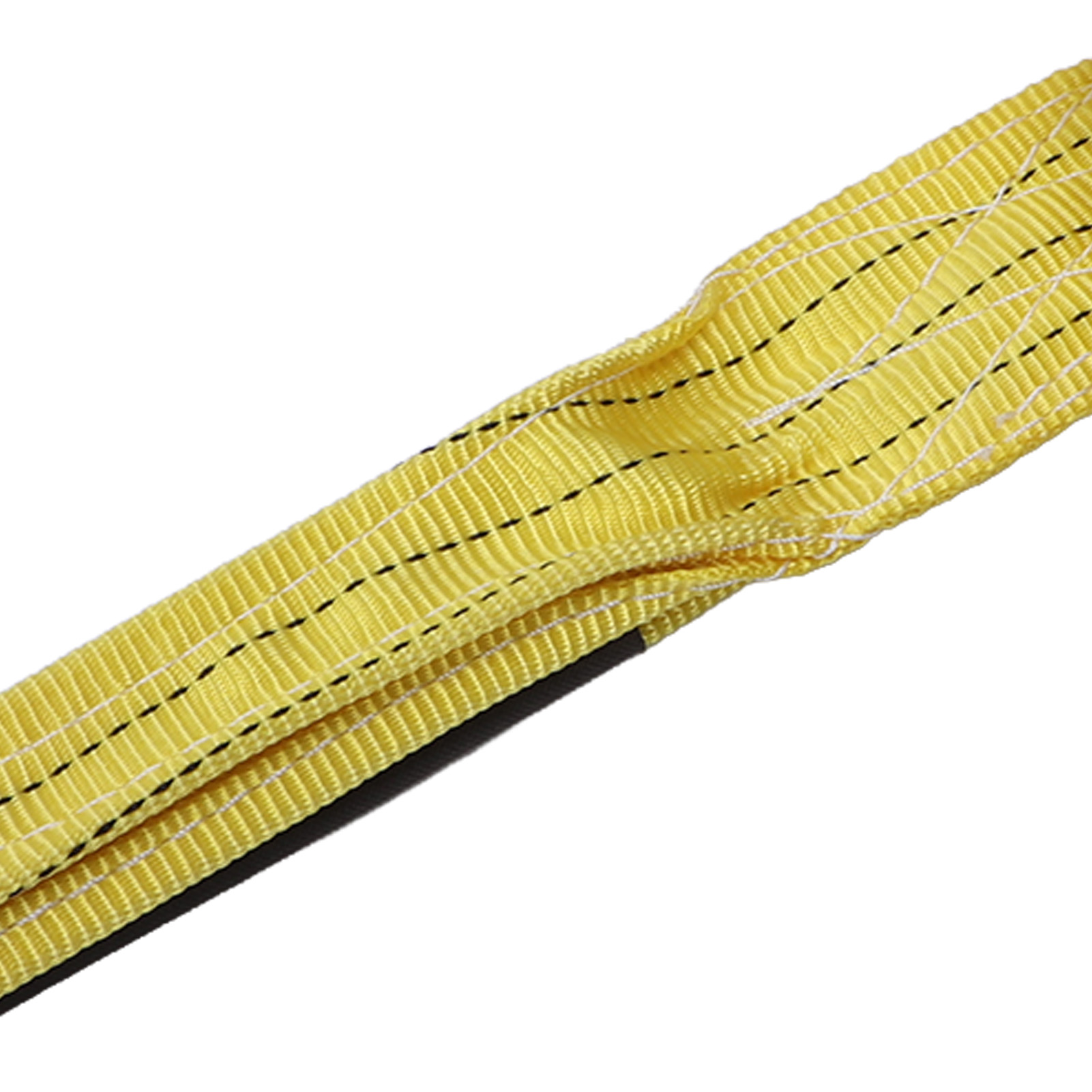 Polyester-hebeschlinge Für Industriekrane, Hochbelastbare Flachschlinge, Tragfähigkeit 3000 Kg, 4 M Länge, 2 Schlaufen, Gelbe Ösen