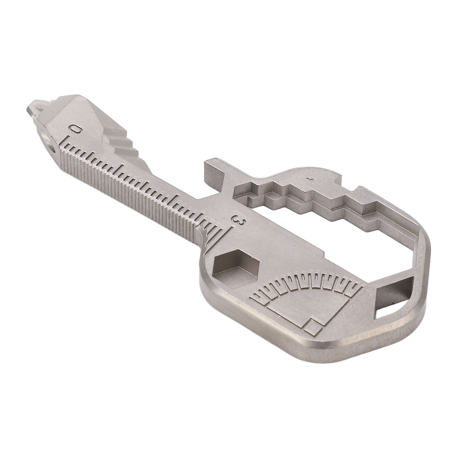 24-in-1-multitool Aus Edelstahl, Tragbarer Multifunktions-schlüsselanhänger Für Outdoor-aktivitäten, Silberfarben.