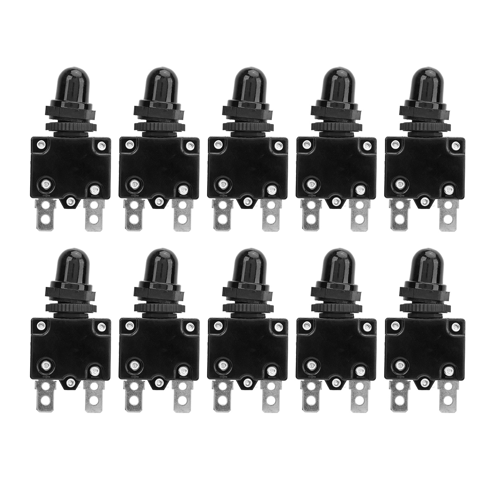 10 Rückstellbare Sicherungen 125–250 V Ac, 65 V Dc, 5 A, Silberkontakt, Pc-gehäuse, Überlastschutz Mit Wasserdichter Kappe