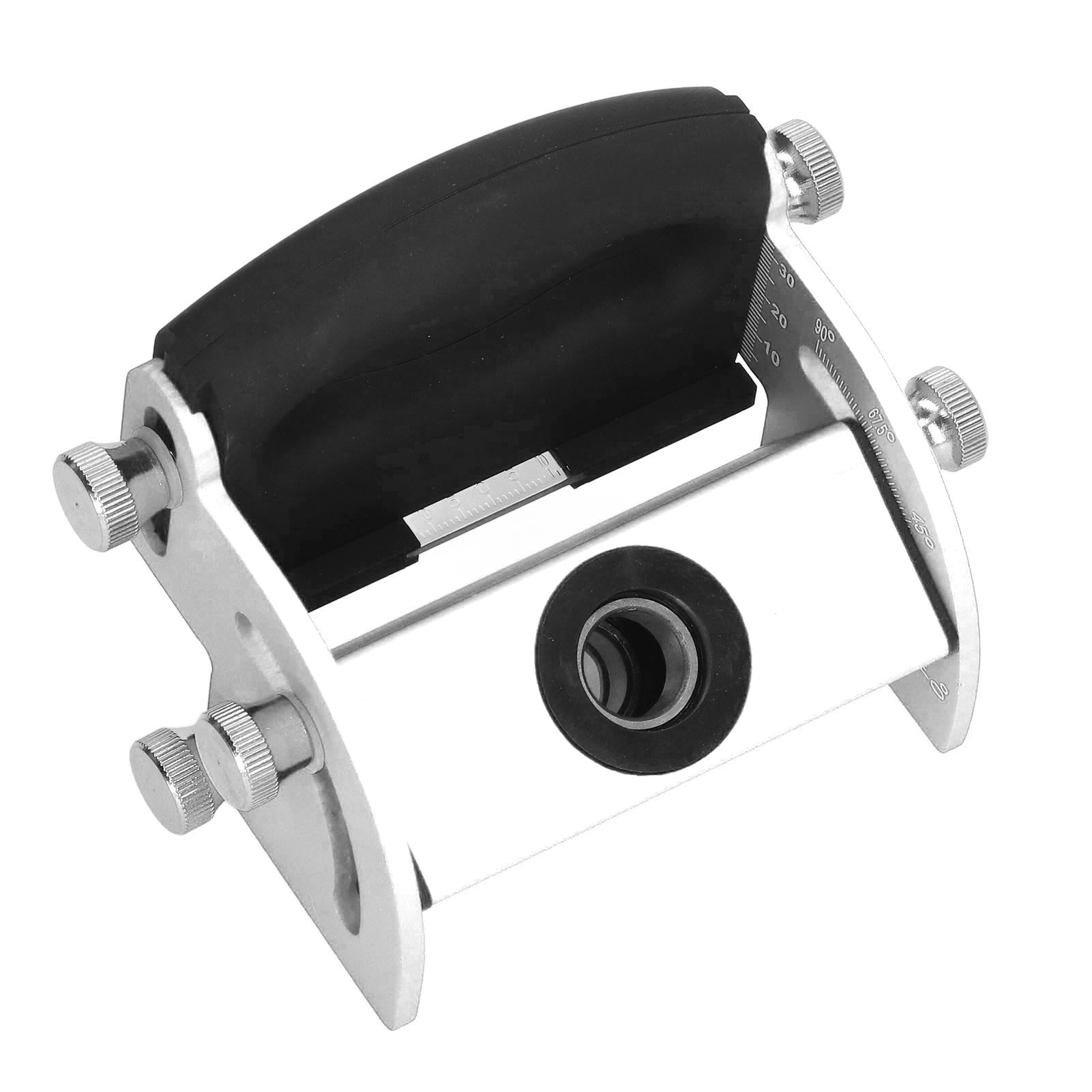 Winkelbohrhilfe Für Holzbohrer, Verstellbares Aluminium 0–90° Mit Transparenter Skala, Winkelbohrpositionierer, Silber