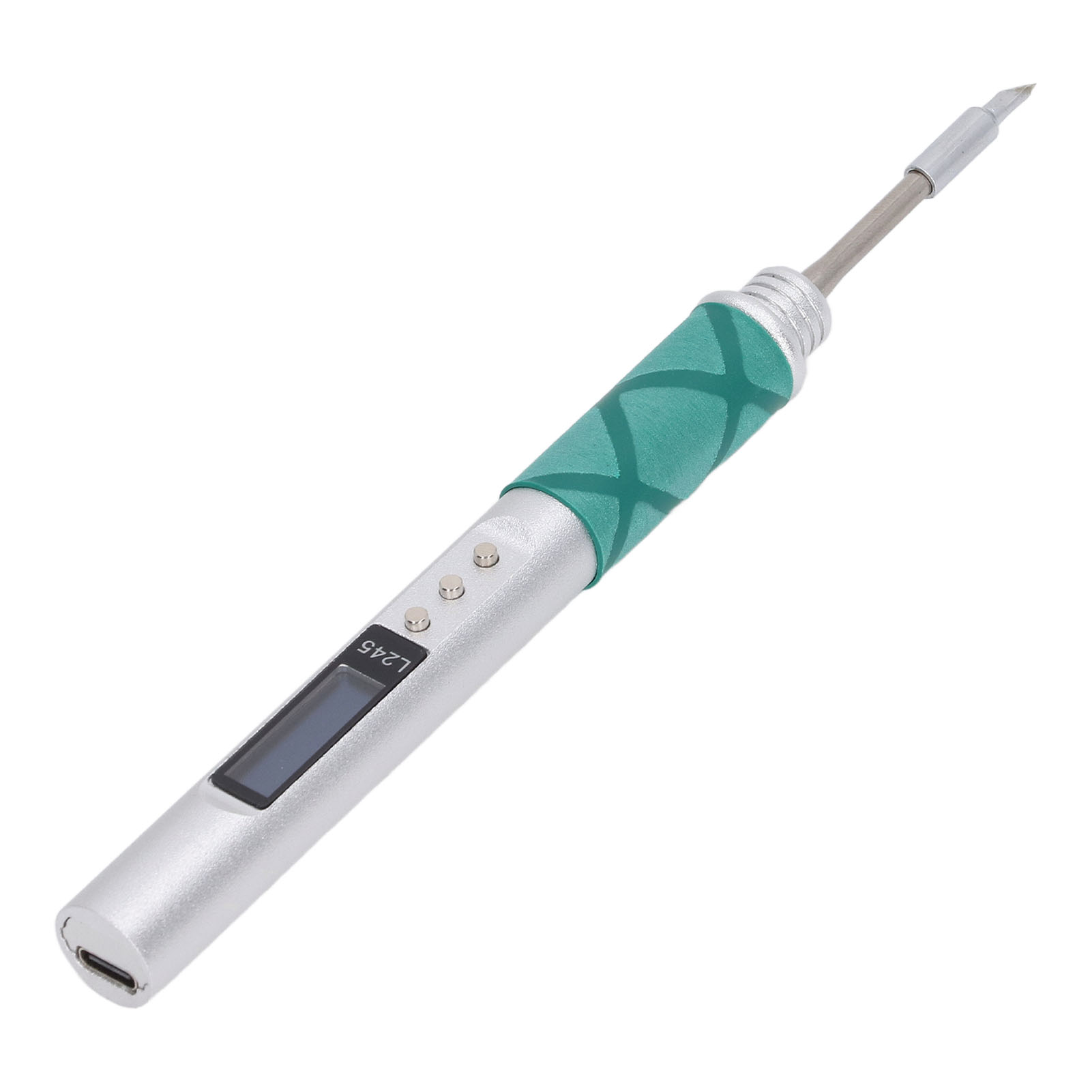 65-w-lötkolben L245 Mit Heizkern, Tragbare Lötstation, Silberfarben, Oc/pd-usb-c-schnellladung, Digitalanzeige, Kabelloser Lötkolben