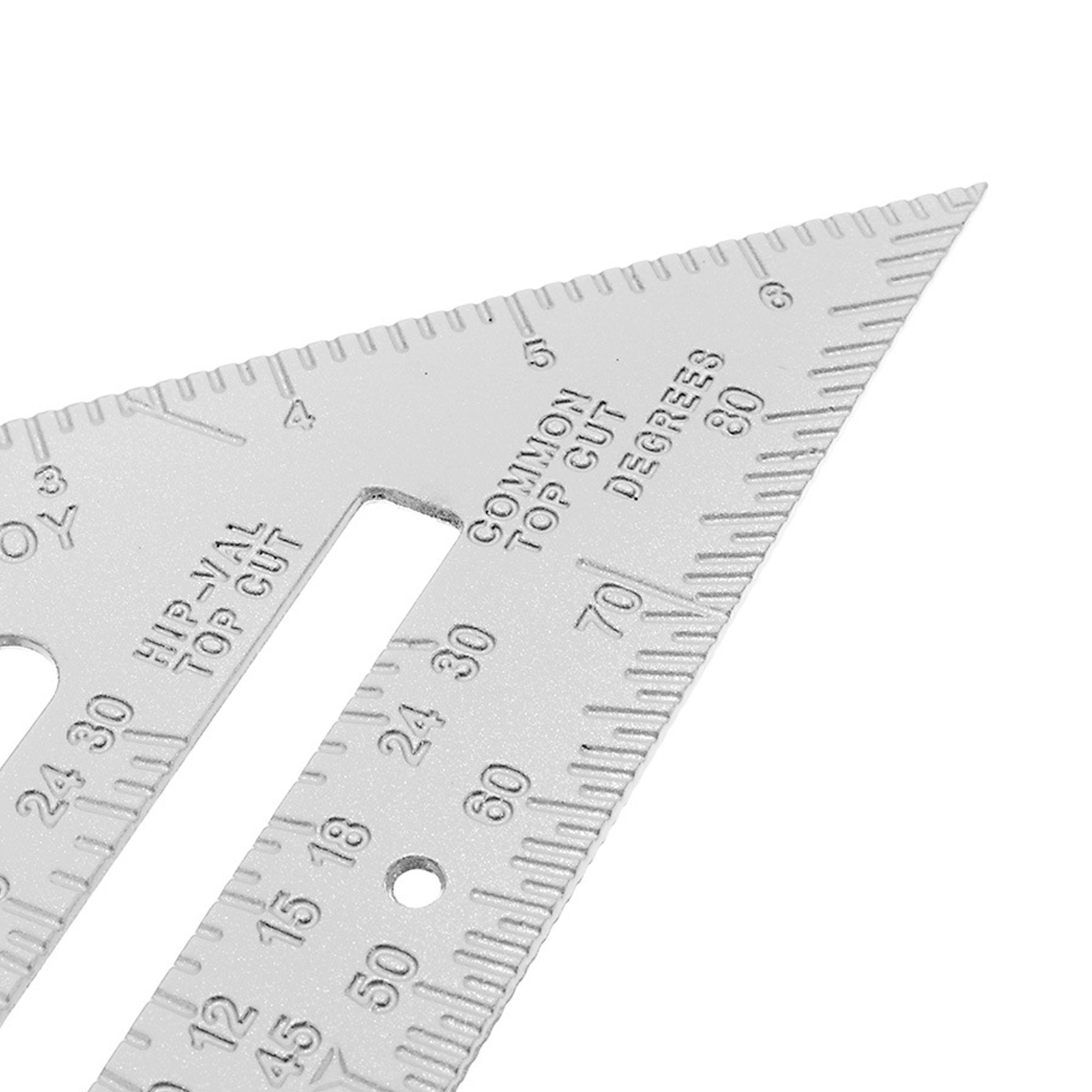 7-zoll-zimmermannswinkel Aus Aluminiumlegierung, Multifunktionales Metrisches/imperiales Dreieck Für Die Holzbearbeitung, Silberfarben, Präzises Messwerkzeug.