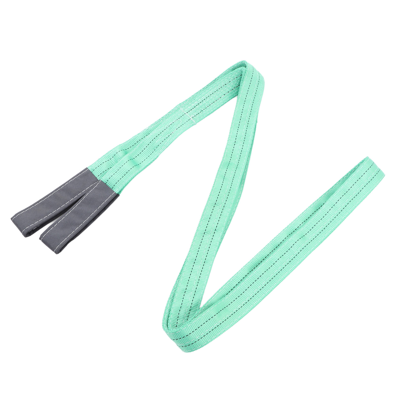 2 Meter Lange Hebeschlinge Aus Polyester, Industrielle Flachkranschlinge, Tragfähigkeit 2000 Kg, Ringe Und Schlaufen, Grün, Stark Und Robust