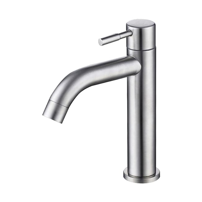 Robinet, Eau Froide Uniquement, Bec Courbé, Avec Tuyau Antidéflagrant De 80 Cm