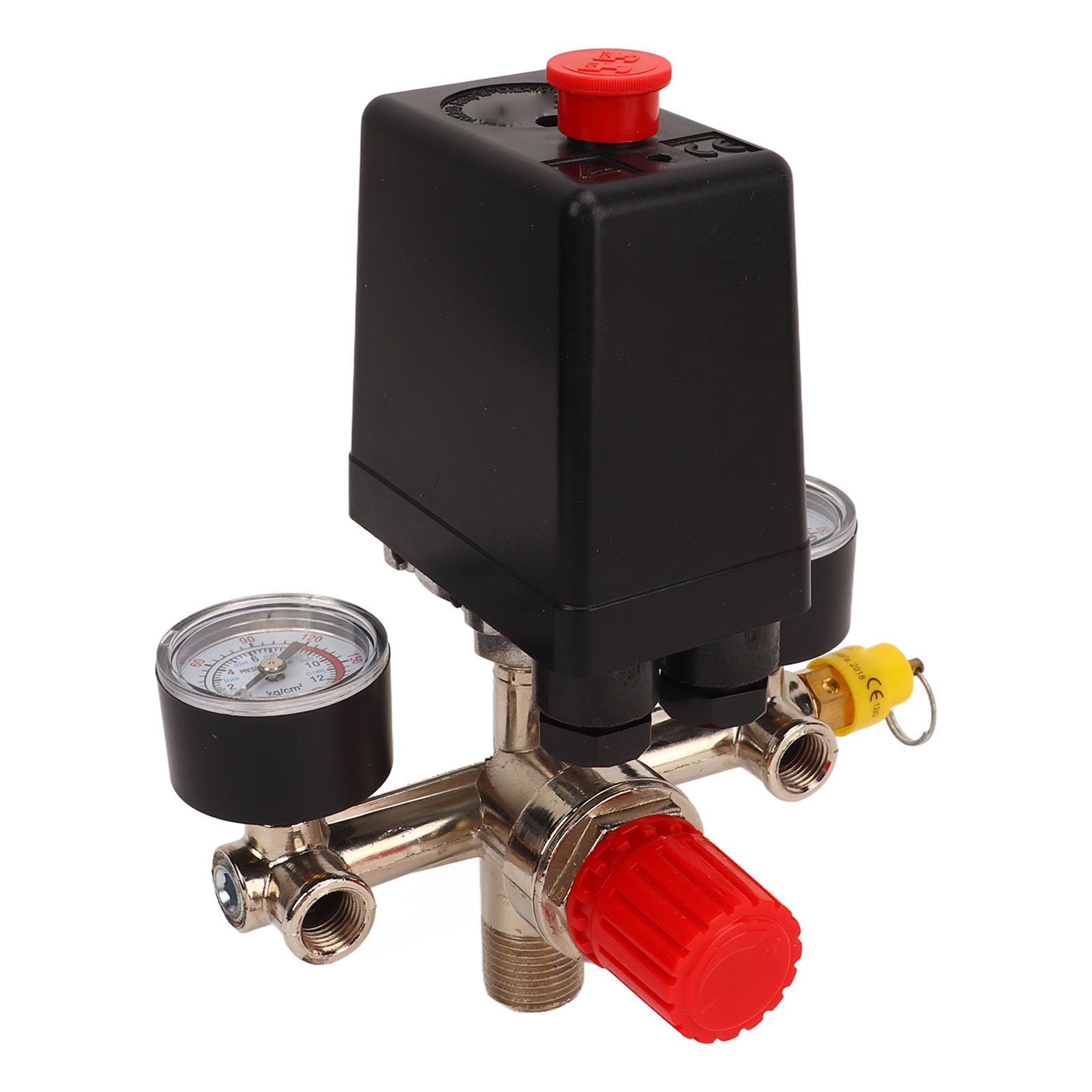 Druckschalter Für Luftkompressor, Verteiler, Regler, Manometer, Automatisches Steuerventil 0–12 Bar, 0–180 Psi