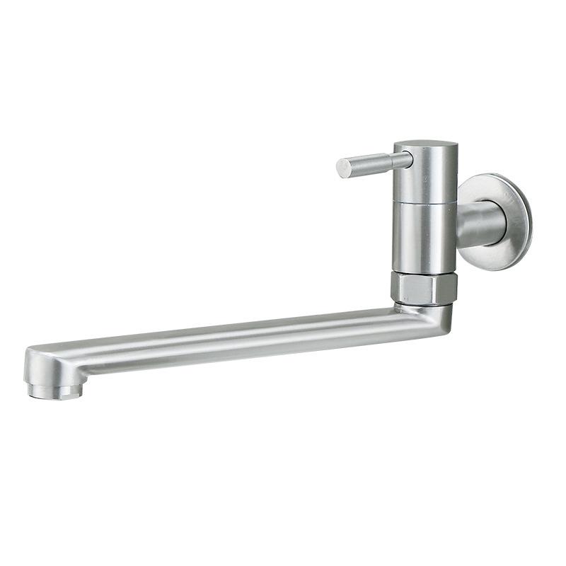 Robinet De Cuisine À Rallonge, Robinet Mural En Acier Inoxydable, Robinet D'Eau Froide Unique Pour Balcon, Buanderie, Piscine, Serpillière, Robinet À Ouverture Rapide