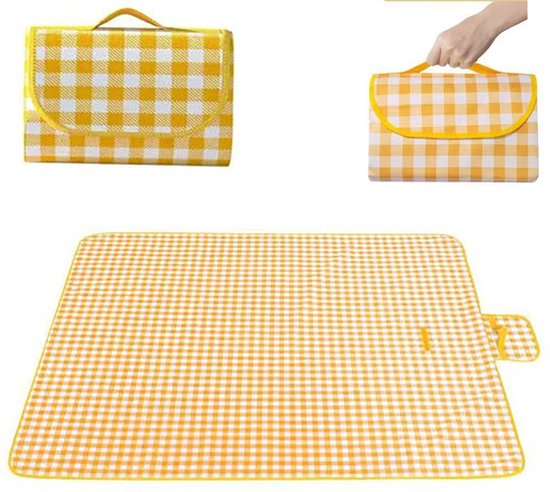 Picknickkleed - 200 X 200 Cm -picknickkleed - Picknickkleed Voor Buiten - Campingkleed - Strandkleed - Waterdicht En Zandbestendig - Het Handvat - Waterafstotende - Geschikt Voor Reizen, Kamperen, Wan