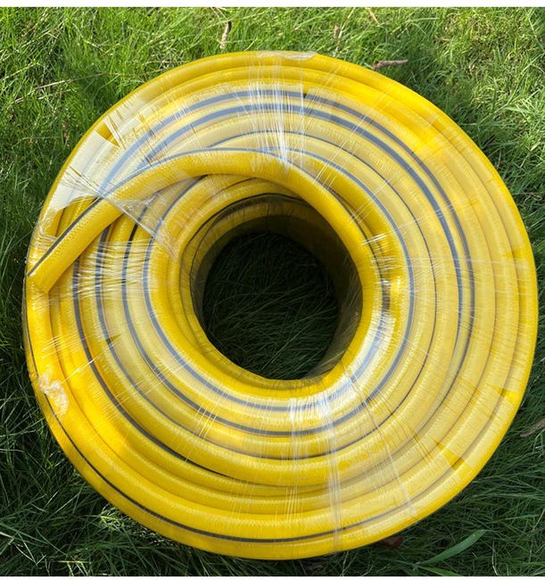 Tuyau D'Arrosage Souple En Pvc Jaune De 5 Mètres Pour L'Arrosage Du Jardin Et Le Lavage De La Voiture, Universel Pour Toutes Les Saisons