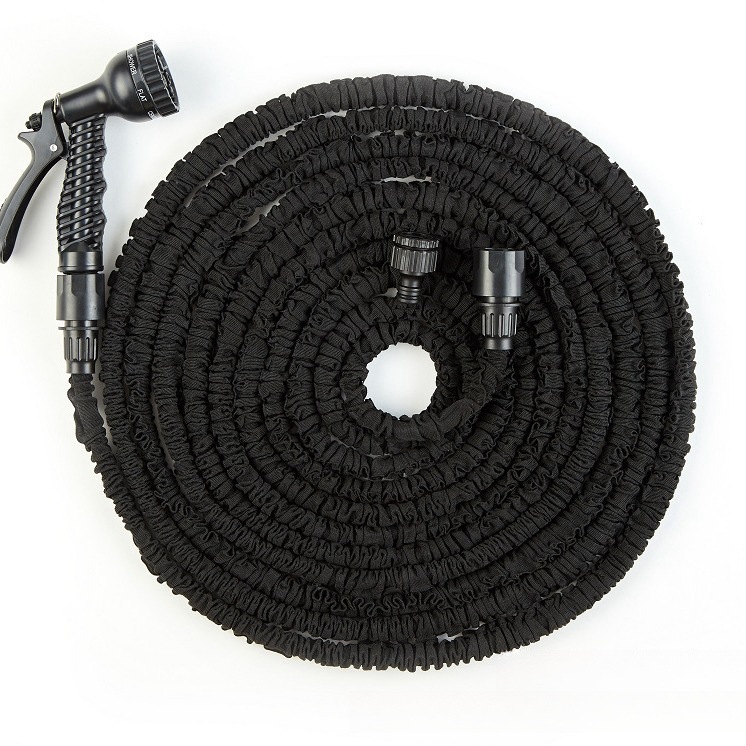 Tuyau D'Arrosage Extensible De 30 M Pour Jardin Flexible Avec Pistolet Pulvérisateur 7 Fonctions, Tuyau D'Arrosage Extensible Magique(noir)