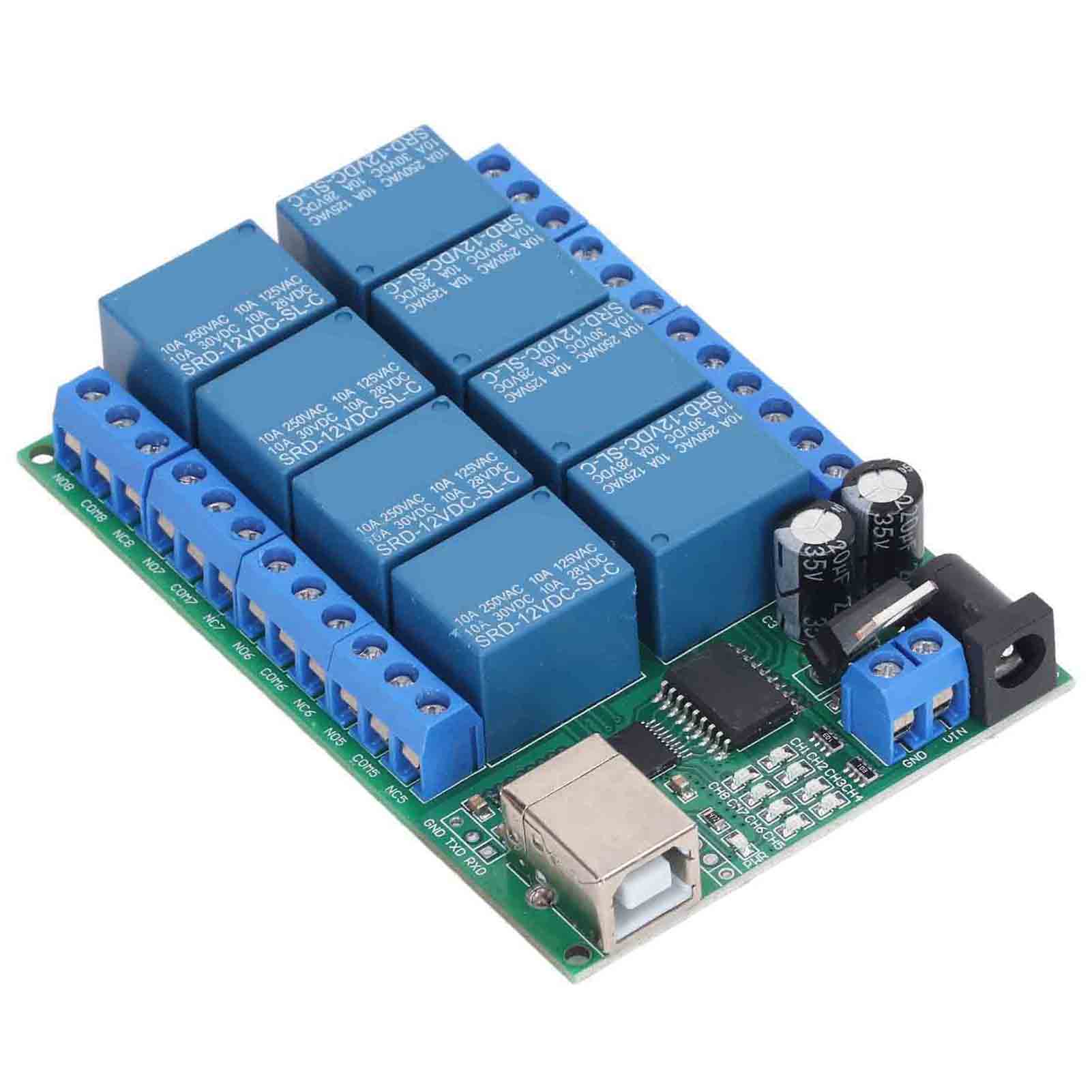 8-kanal Dc12v Uart-seriell-port-relaismodul-schalter Für Sps-motor-led-pc-controller Usb-multifunktionsfernbedienung