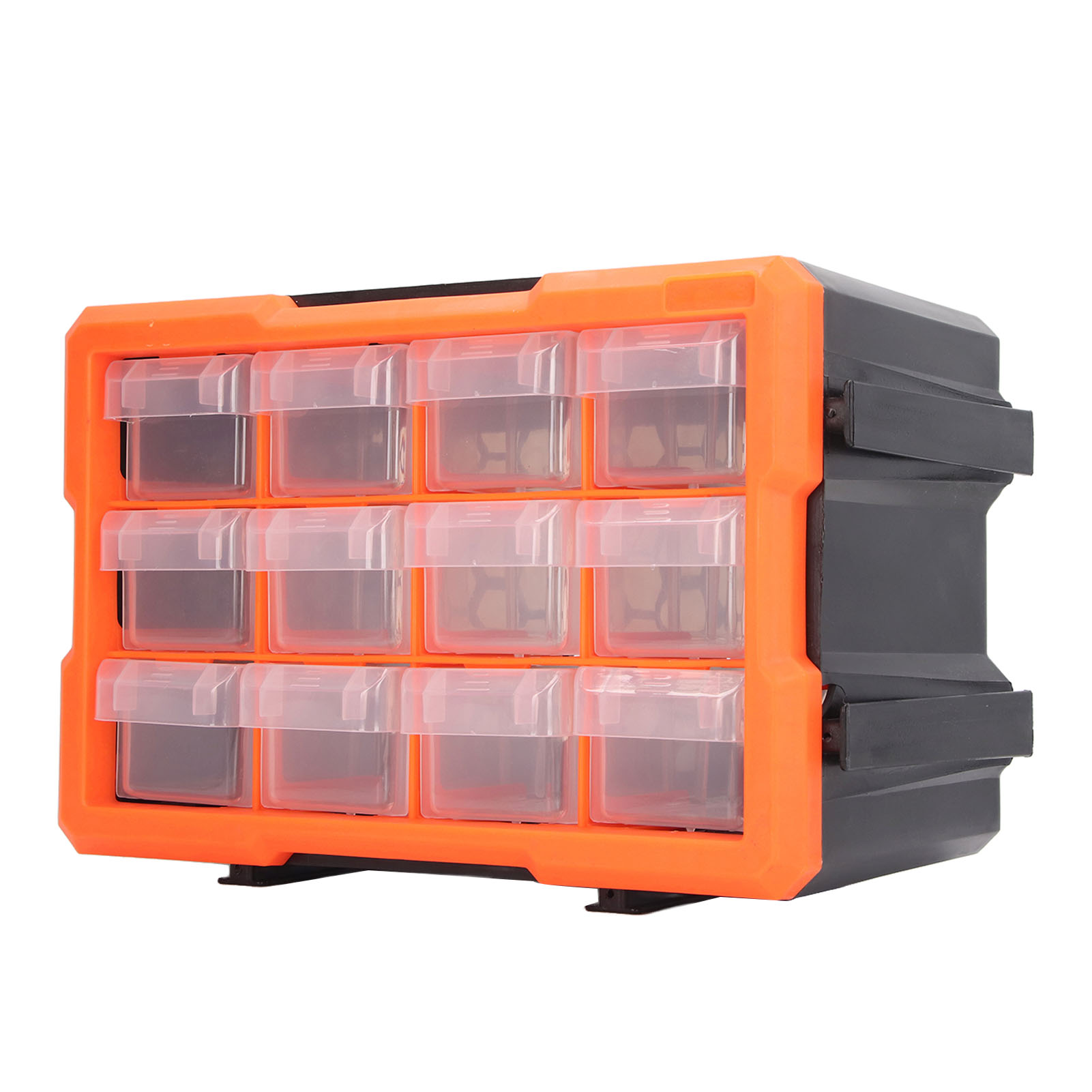 Aufbewahrungsbox Aus Pvc Mit 12 Schubladen, Organizer Für Schrauben Und Kleinteile, Stapelbar, Praktischer Werkzeugkasten Für Die Werkstatt.