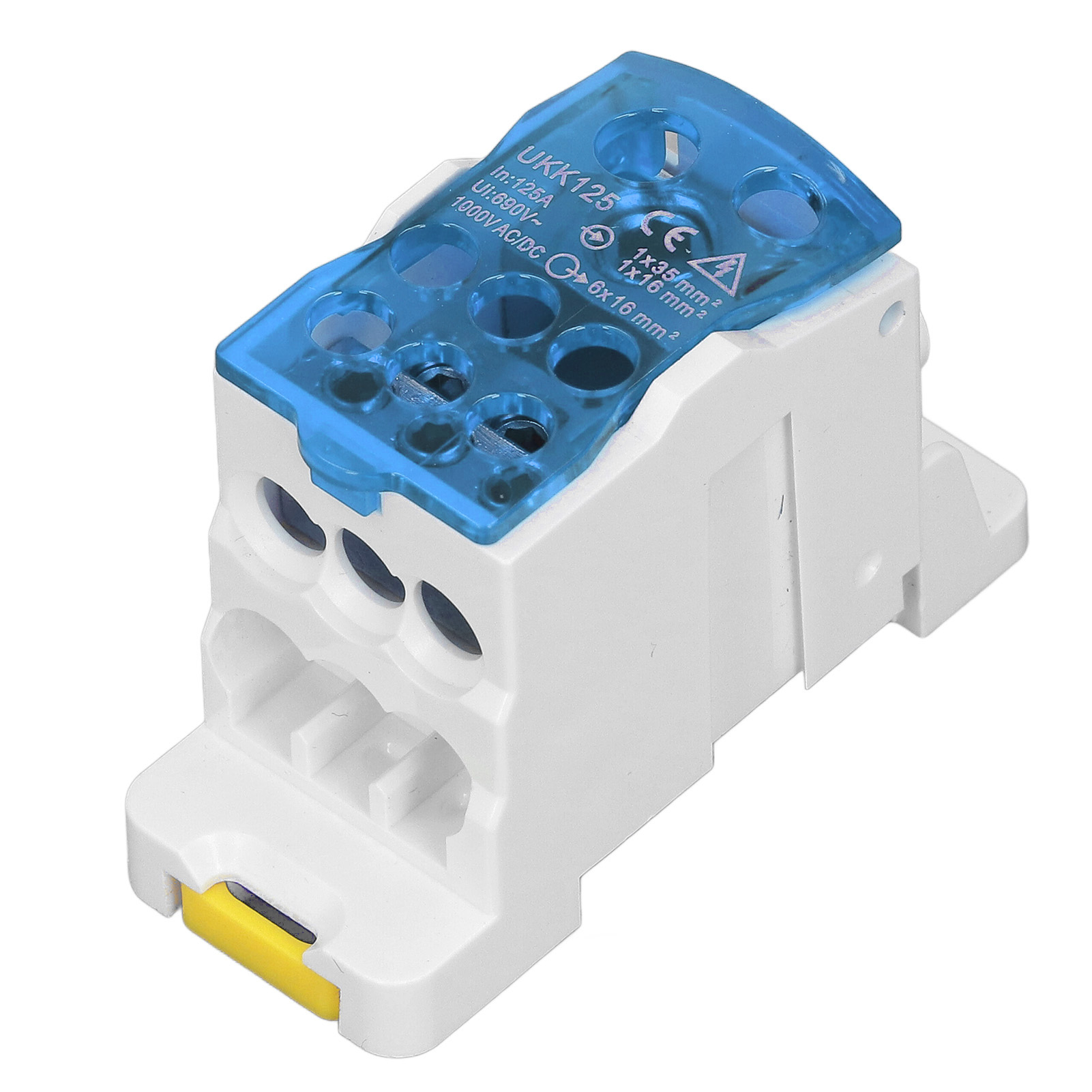 Din-schienen-verteilerkasten, Universeller Elektrischer Klemmenblock, 690v 125a Drahtverbinder, Blaue Anschlussdose Für Die Verdrahtung