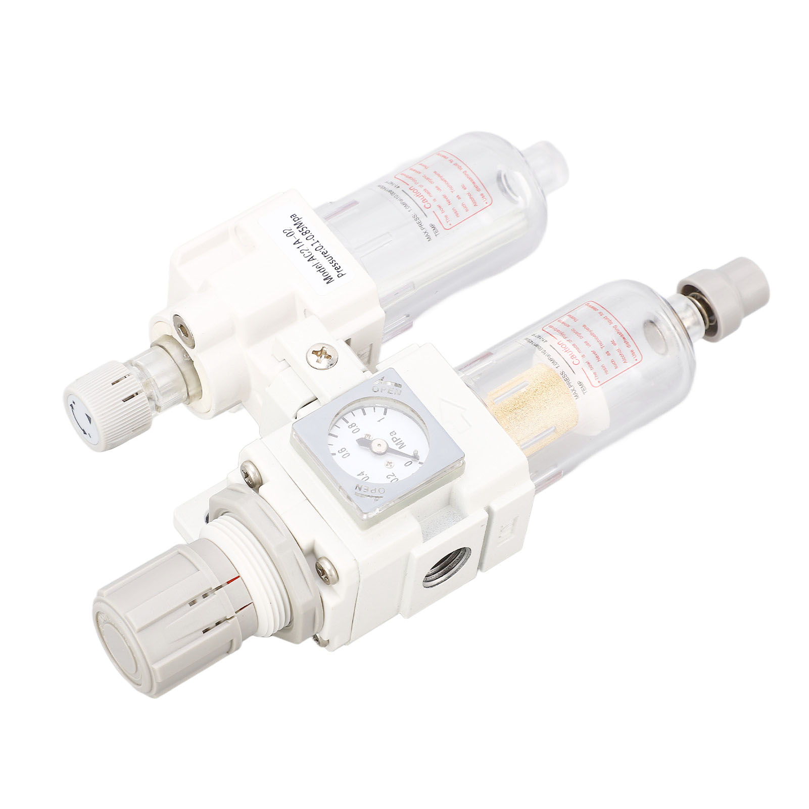 G1/4 Pneumatischer Schmierstofffilter/regler Mit Einlass/auslass, Öl-/wasserabscheider Und Druckluftdruckmesser.