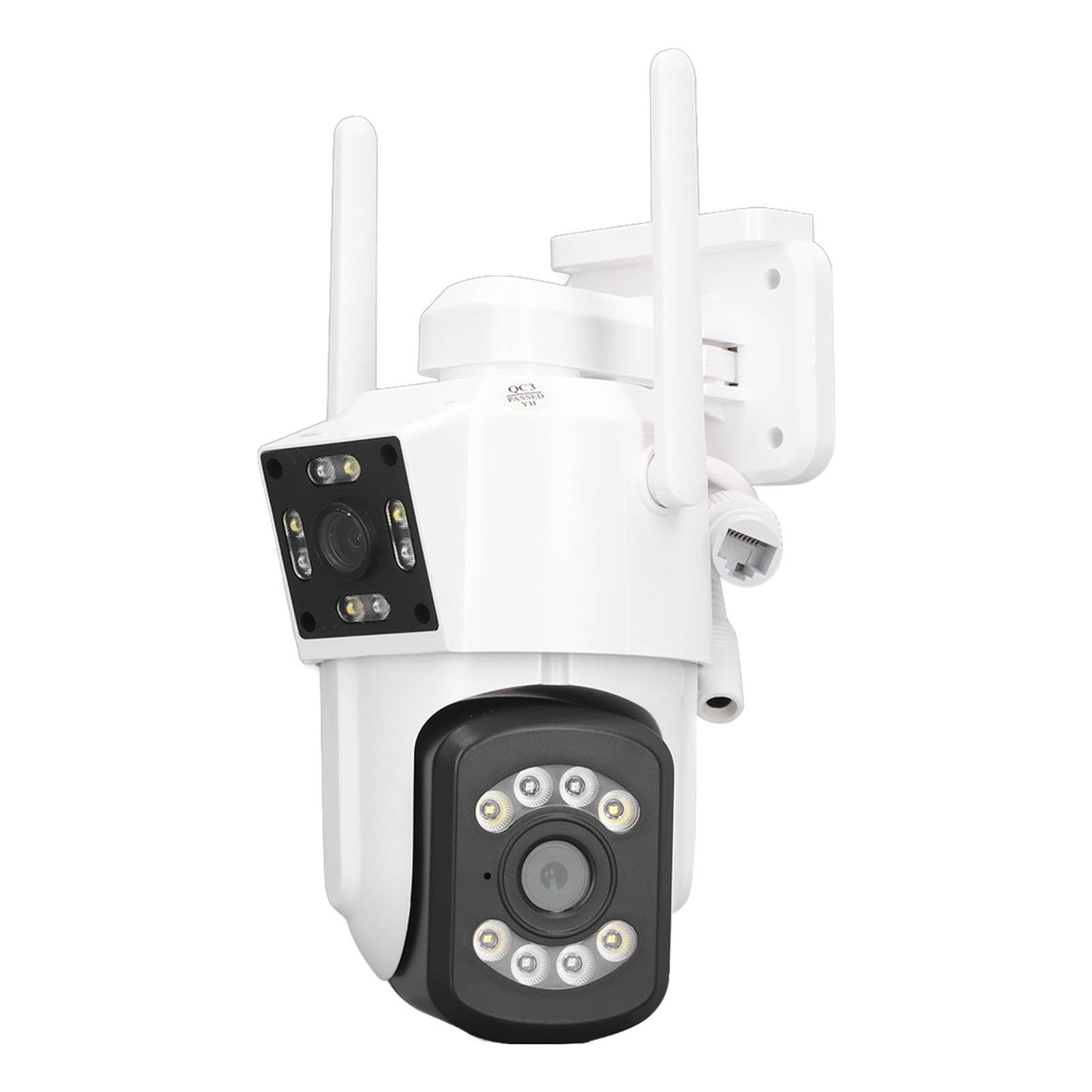 Wlan-überwachungskamera Für Den Außenbereich Mit 2 Objektiven, Ptz-ip-kamera Mit 320°-drehung Und 90°-neigung, 3-mp-nachtsicht, Zwei-wege-audio, Ip66, Wasserdicht, Für Die Heimüberwachung.