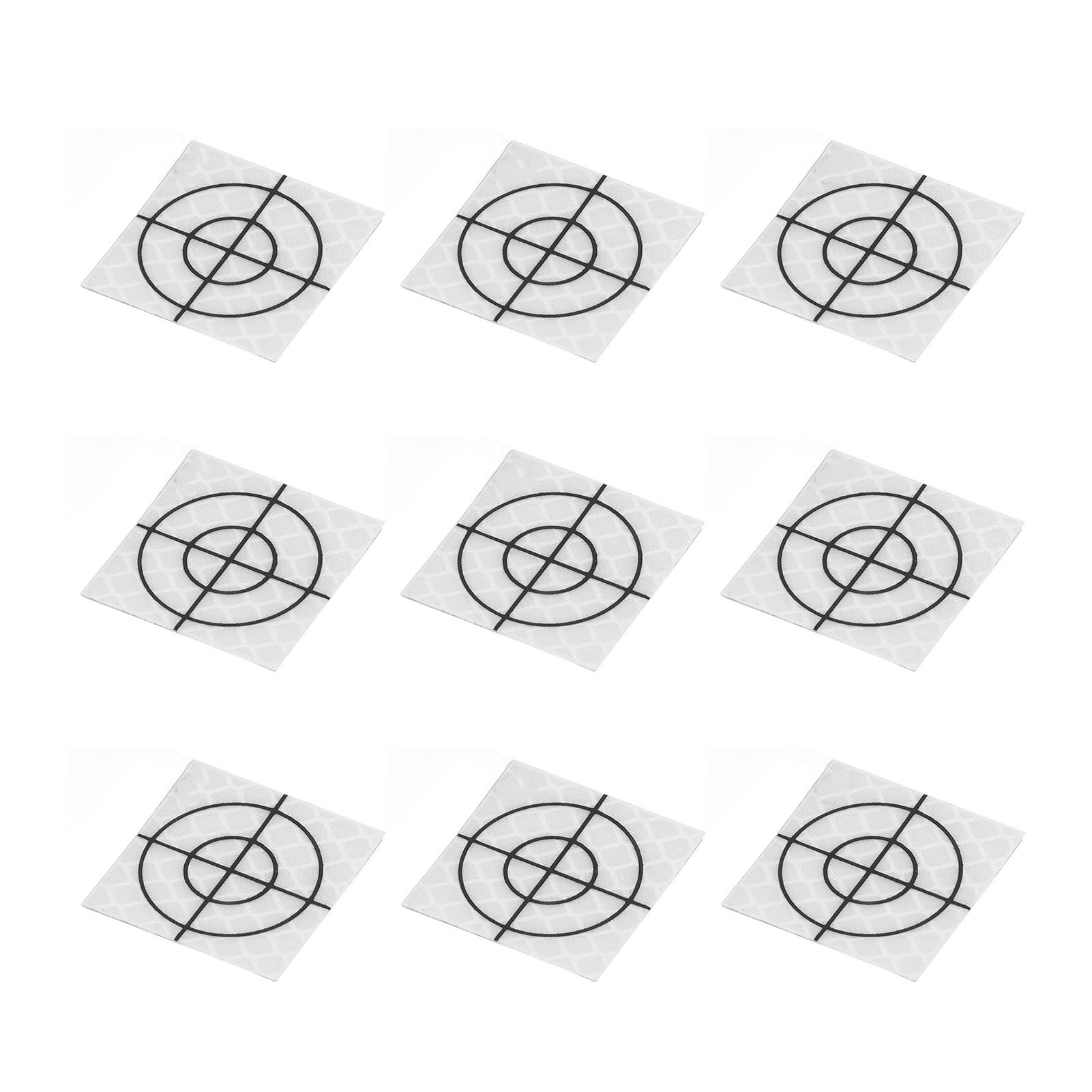 Packung Mit 100 Selbstklebenden, Reflektierenden Harzaufklebern (3x3 Cm) Für Tachymeter-vermessung, Retroreflektierende Aufnäher