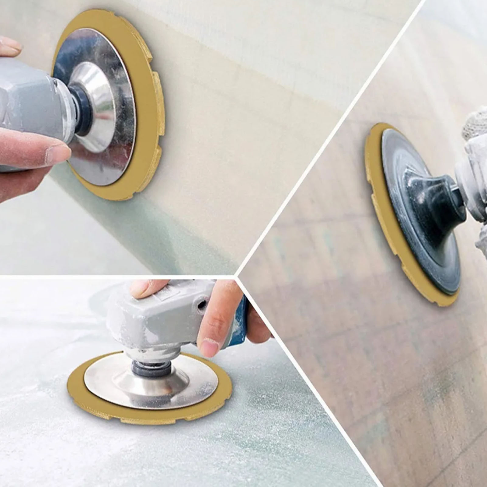 11,5 Cm Diamantschleifscheibe, Zweireihig, Schleifpad Für Beton, Marmor Und Stein, Zum Polieren