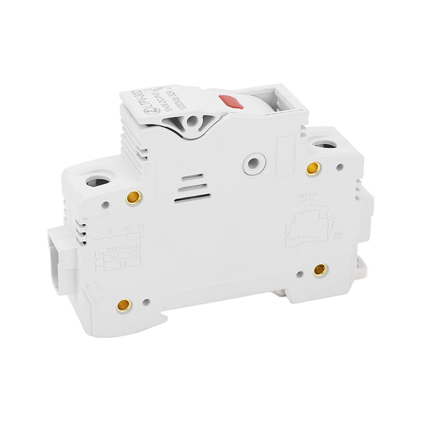 Dc 1p 32a Sicherungshalter, Din-schiene, Flammhemmender Sockel Für Pv-sicherungen, Mit 20a-sicherung (10x38mm), 1000vdc, Integrierte Kontrollleuchte