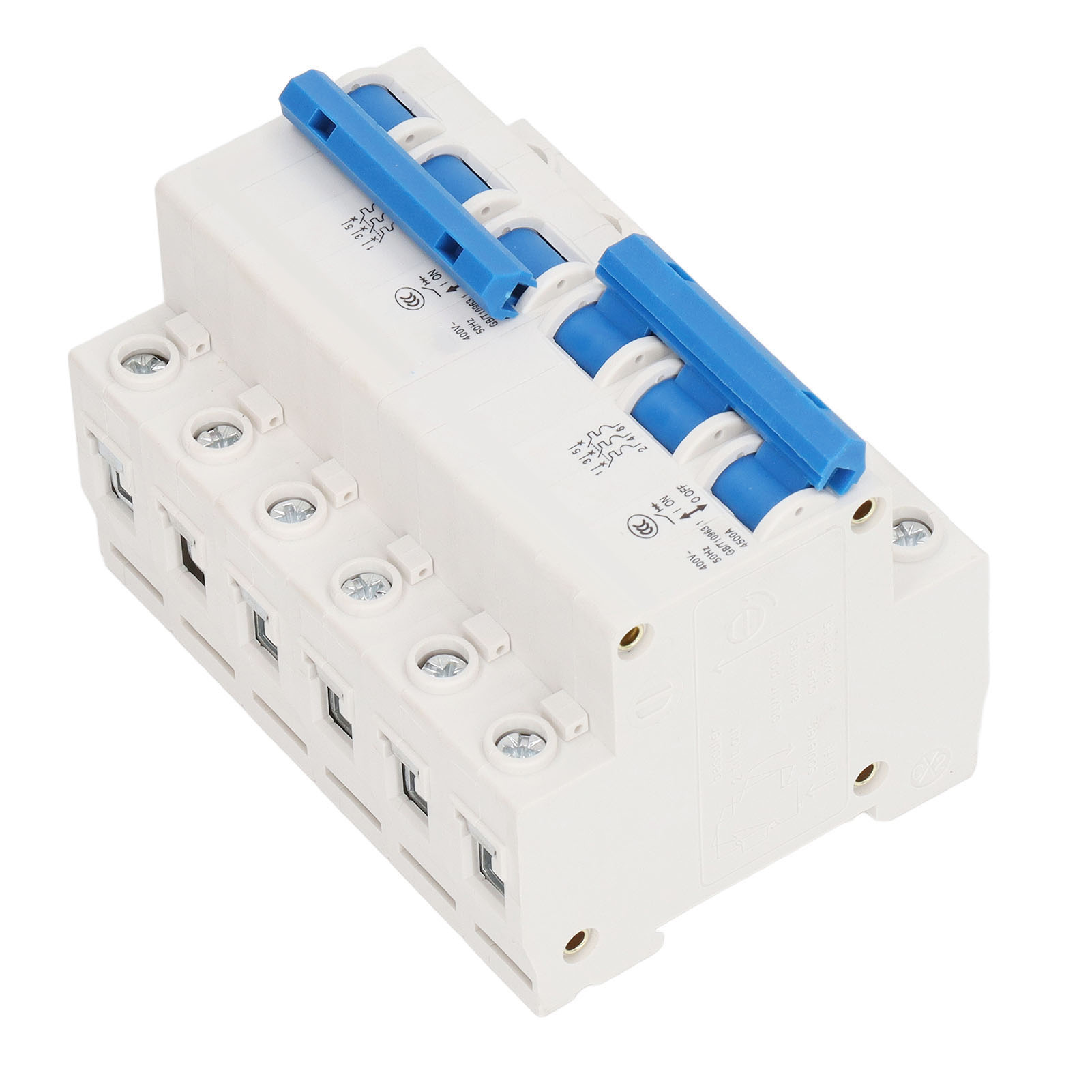 Manueller Umschalter 3p+3p 63a Ac400v 4500a, Doppelter Leistungsschalter Auf Din-schiene, 3-poliger Mikroverriegelungsschalter, 3p-quellenumschaltung, Elektrischer Schutz.