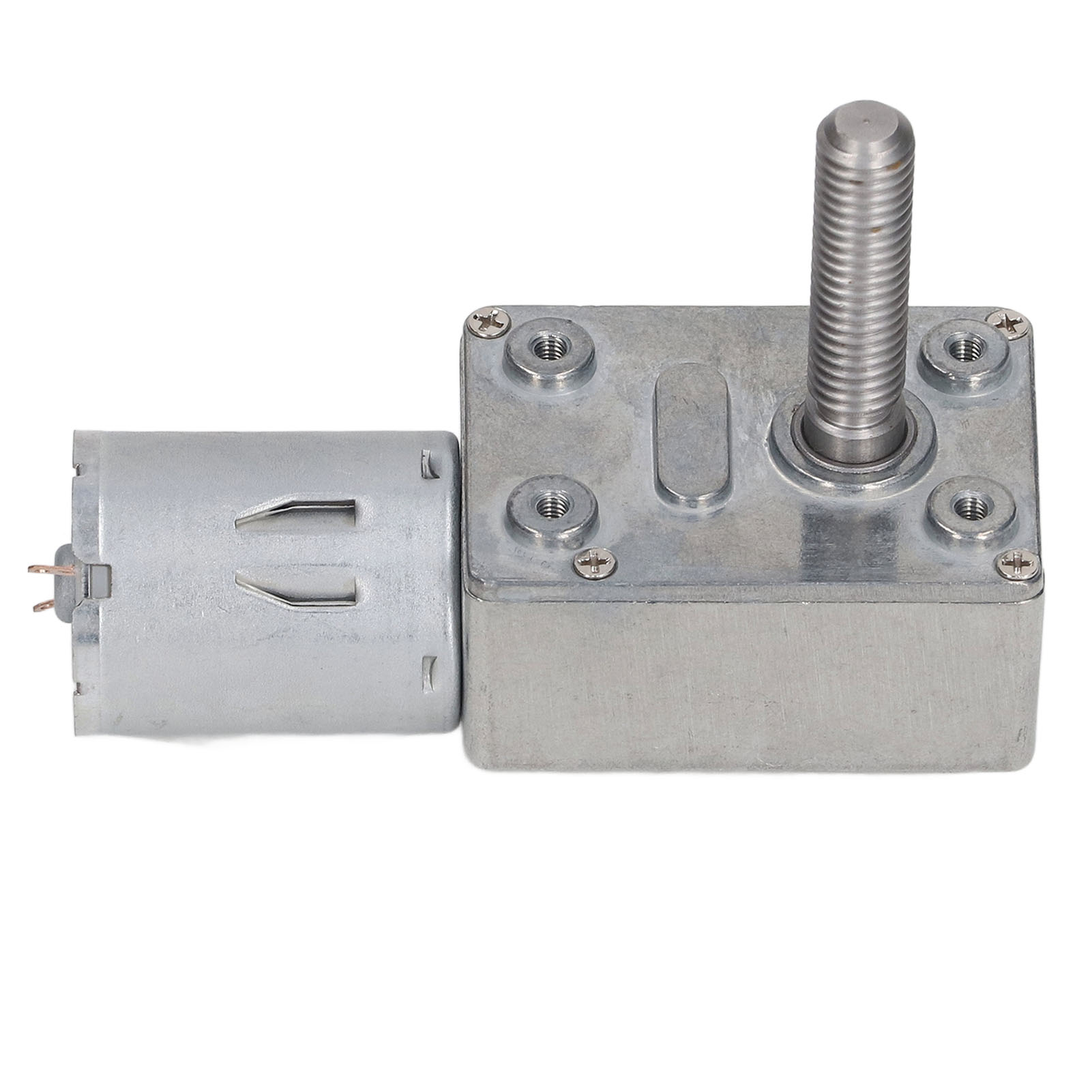 24v 10rpm Schneckengetriebemotor, Hochpräzises M8x33mm Reduziergetriebe, Edelstahlwelle, Gehäuse Aus Aluminium Und Messing, Hohes Drehmoment Für Die Automatisierung.