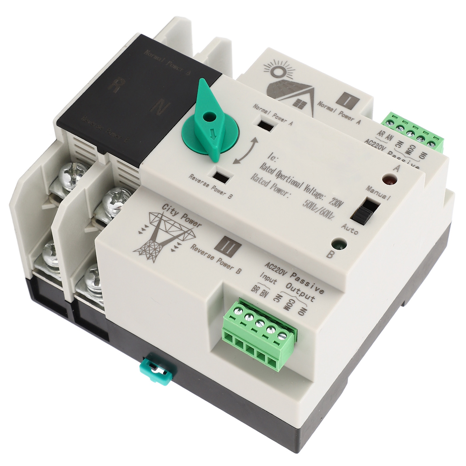 Automatischer Umschalter 2p 80a Ac230v 50/60hz, Schnelles Schalten In Millisekunden, Zeitgesteuerter Regler, Photovoltaik-netzumschaltung, Duale Stromversorgung.