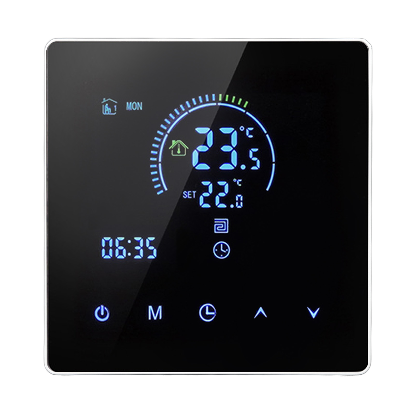 Intelligenter, Programmierbarer Wandthermostat Mit Großem Digitalem Touchscreen, Tuya-kompatibel, 3500 W Heizleistung, Ac 90–240 V, 16 A, 3 M Sonde
