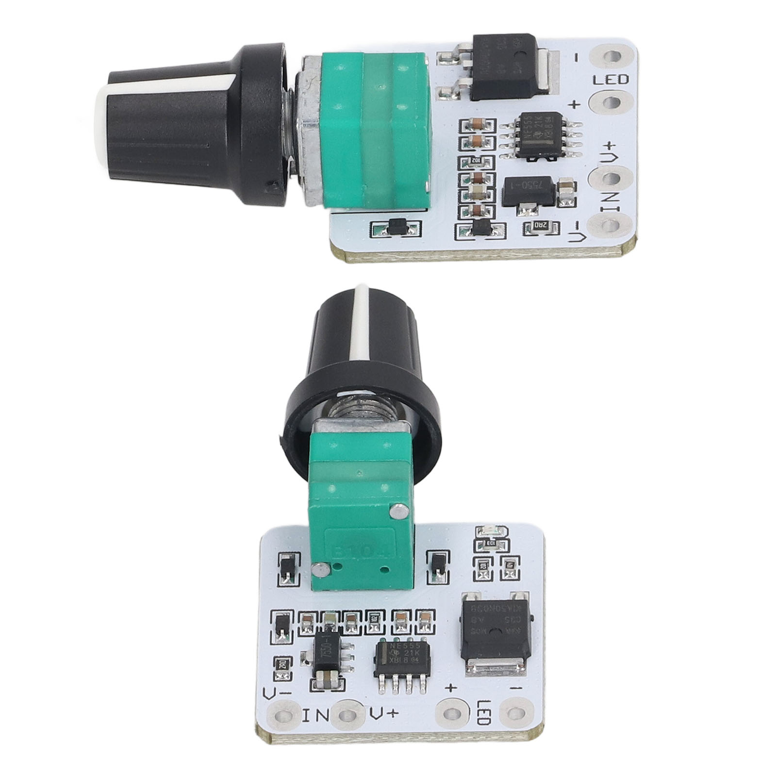 2er-pack Stufenloser Led-dimmer, Dc 6–24 V Konstantspannungsreglermodul, Stufenlos Einstellbarer Dimmerschalter