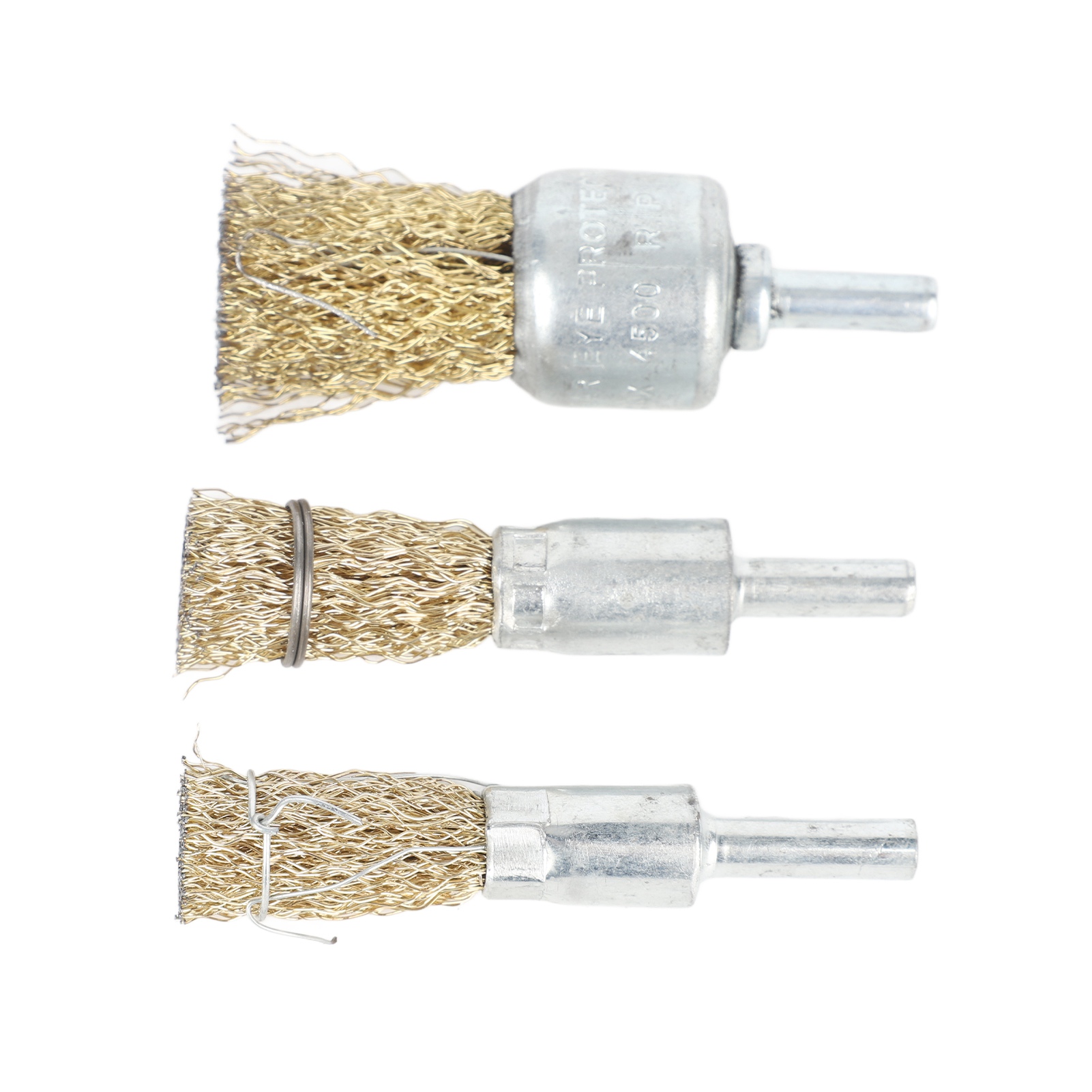 Set Aus 3 Drahtbürsten Für Bohrmaschinen, Grober Wellendrahtscheibe, Schleif- Und Reinigungszubehör, Rotierender Schleifscheibe.