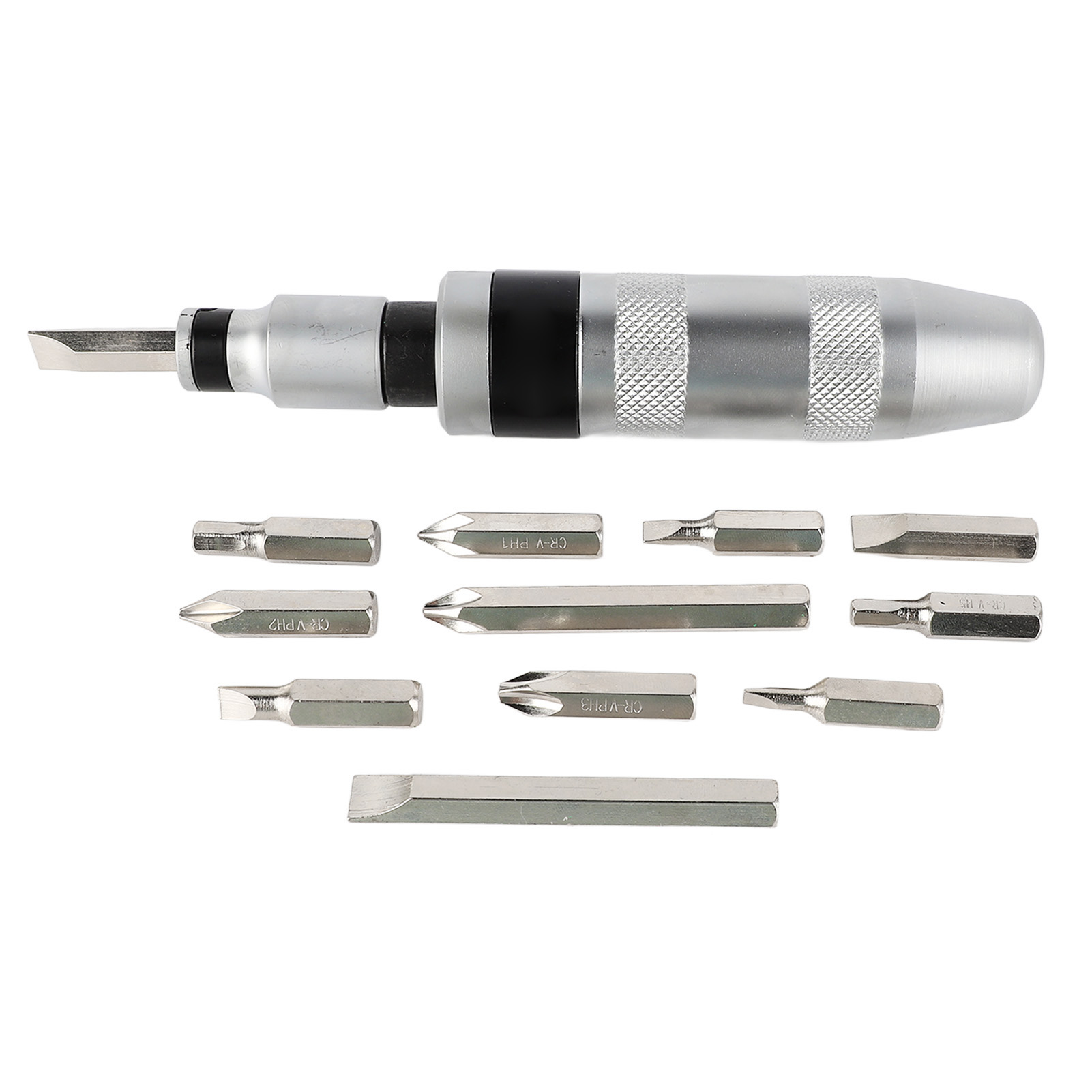 Set Mit 12 Manuellen Schlagschrauberbits, 13-teilig, Multifunktionswerkzeug Für Wartung Und Reparatur, Robustes Entriegelungsset.