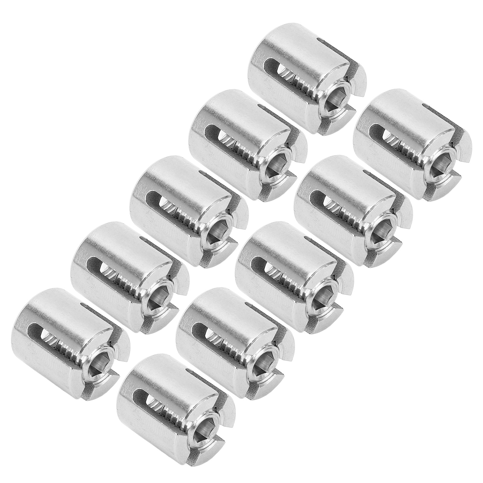 Set Mit 10 Edelstahl-kreuzklemmen Für Geländer, M8 3 Mm Kabelbefestigung, Für Den Innen- Und Außenbereich
