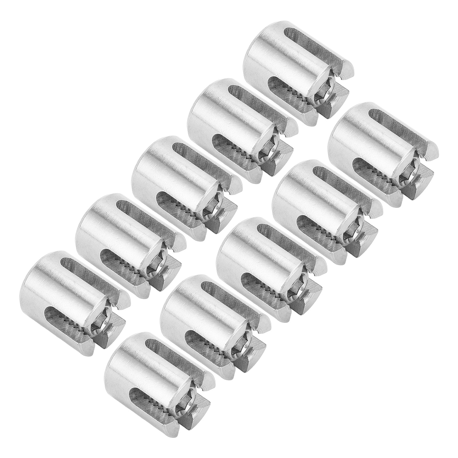 Set Mit 10 Edelstahl-kreuzklemmen Für Geländer, M12 5 Mm Kabelbefestigung, Für Den Innen- Und Außenbereich