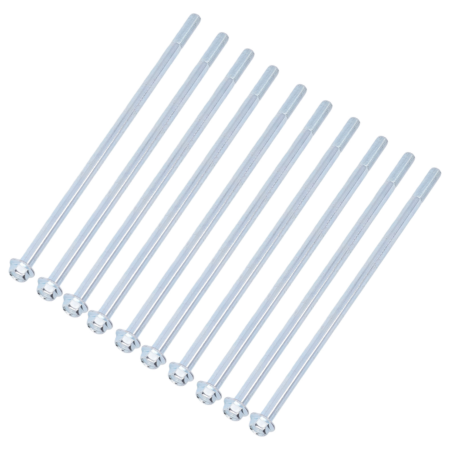 ½ Feingewindeschraube Aus Robustem Kohlenstoffstahl, Längliche Sechskantschrauben, Packung Mit 10 Stück, Teilgewinde, Abmessungen 10x265 Mm.