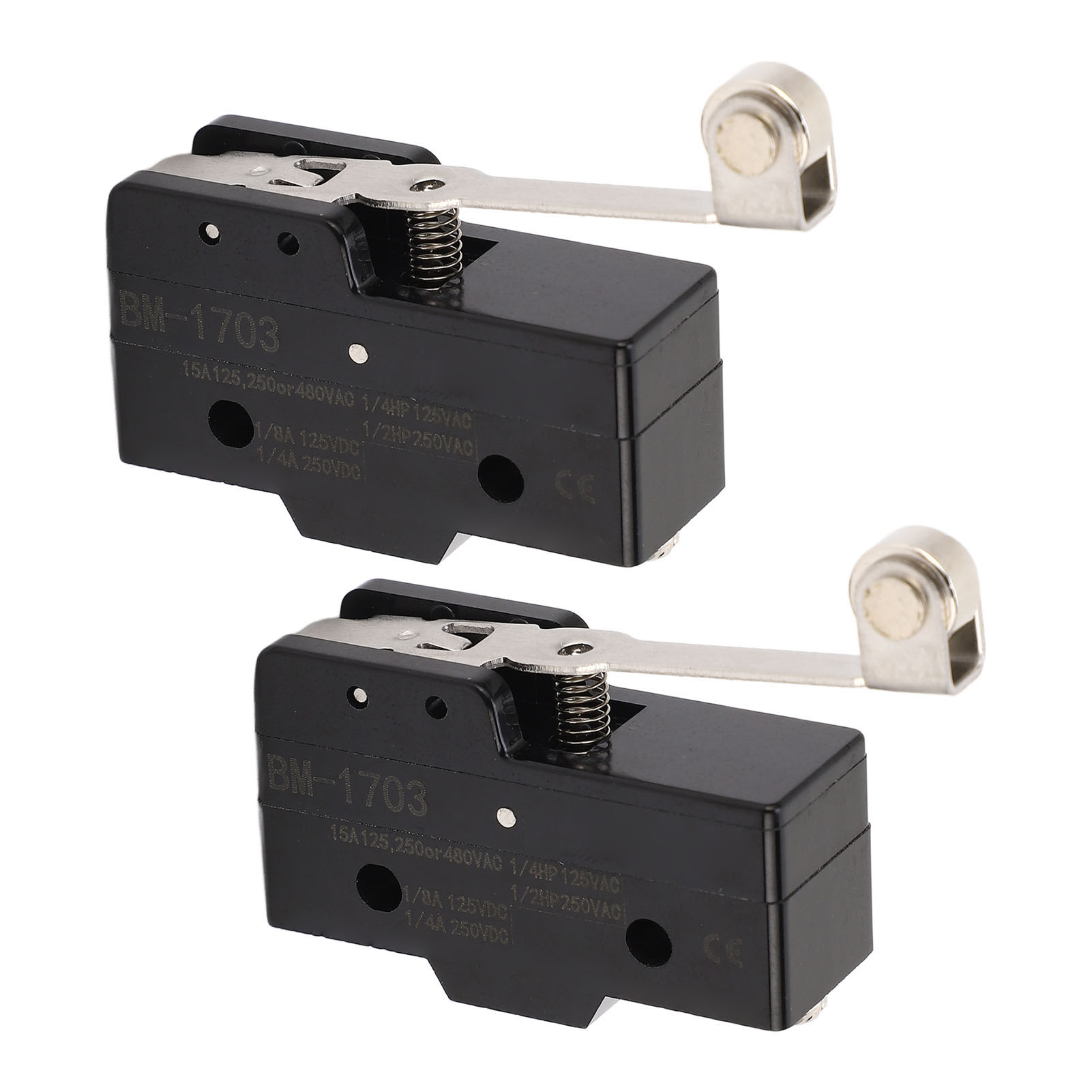 2 Rollenendschalter, Silberkontakt, Kupferleiter, Klapphebel, Öffner + Schließer, 250 V Ac, 2er-packung
