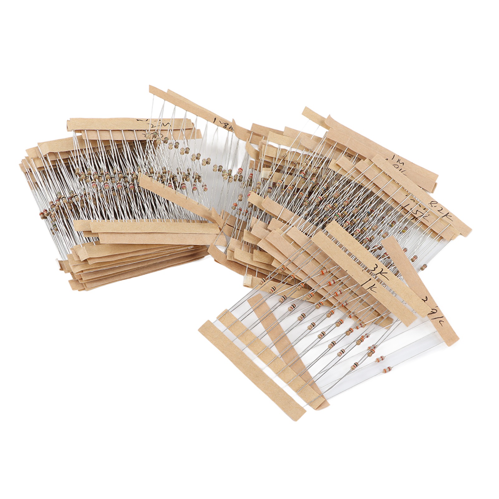Packung Mit 640 Kohlewiderständen, 64 Werte, 1/6 W, 5 % Toleranz, Sortiment Von 1 Ω Bis 10 Mω