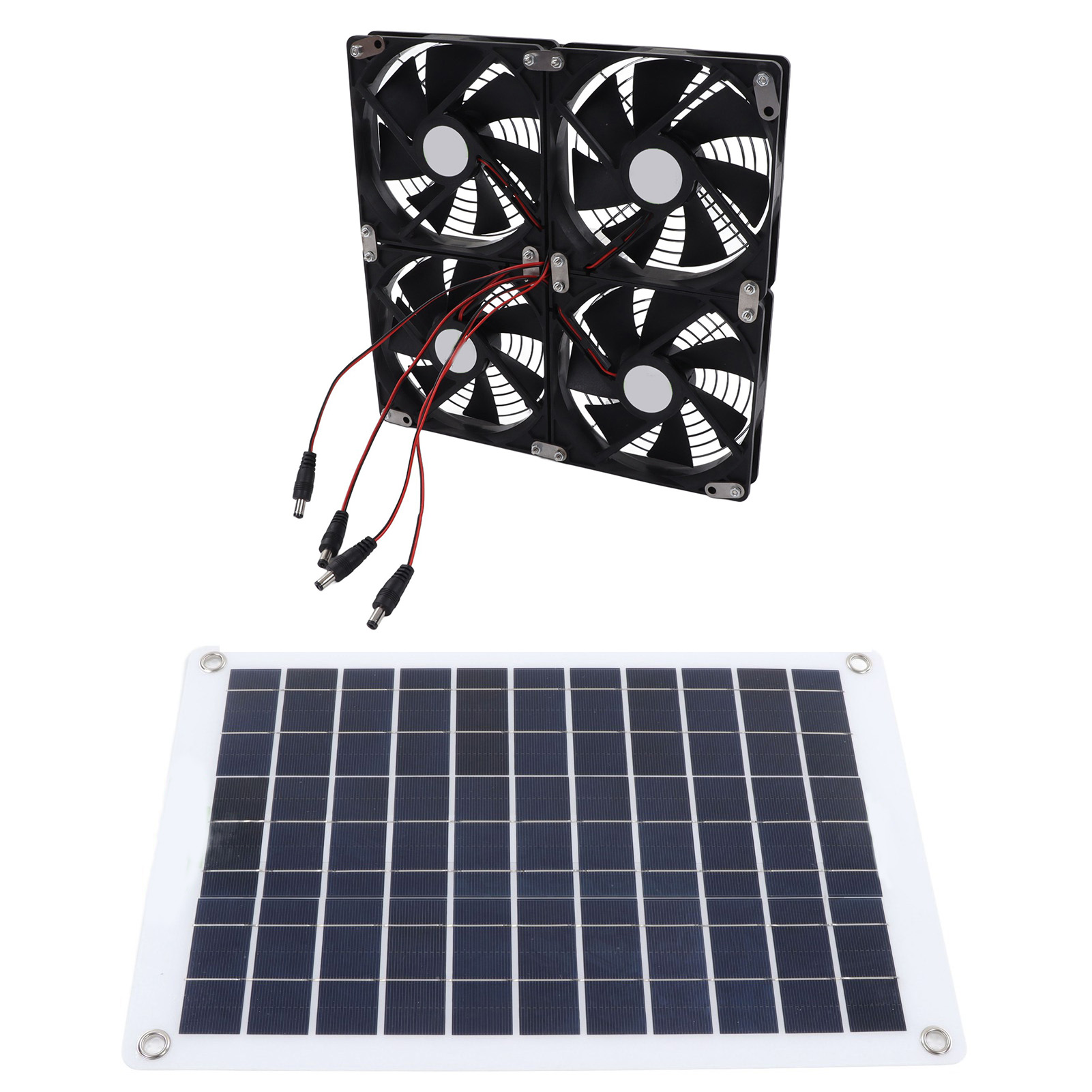 50-w-solarventilator Mit Wasserdichtem Monokristallinem Panel, 4er-pack 12 Cm 10-w-luftabsauger Für Camping Und Unterkünfte