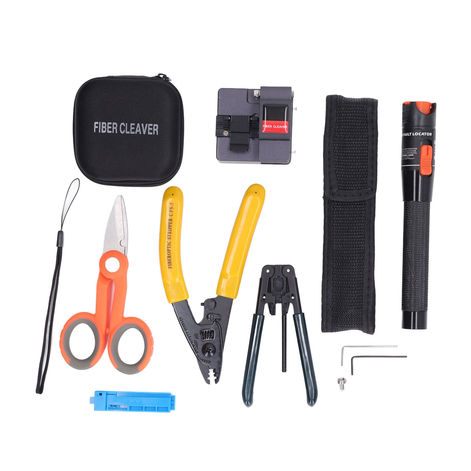 Ftth-glasfaseranschluss-set Mit Leistungsmesser, Kabelschneider, Abisolierzange, Miller-zange Und Kabelklemme, Komplettes Werkzeug.