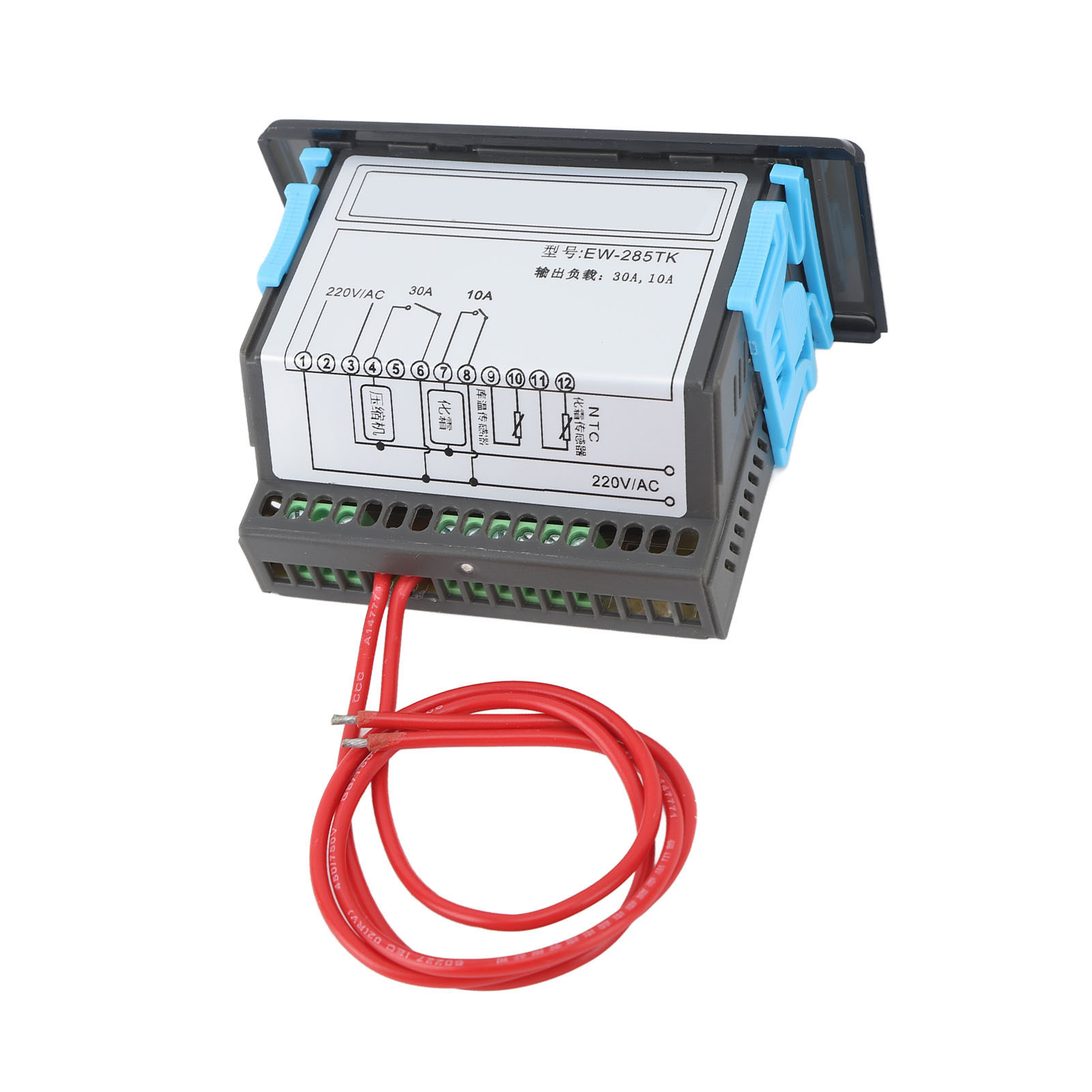 Intelligenter Dual-screen-touchscreen-thermostat, Digitaler Temperaturregler Für Abtauen Und Kühlen, 220 V Wechselstrom, Kühlungsregler Mit Led-anzeige