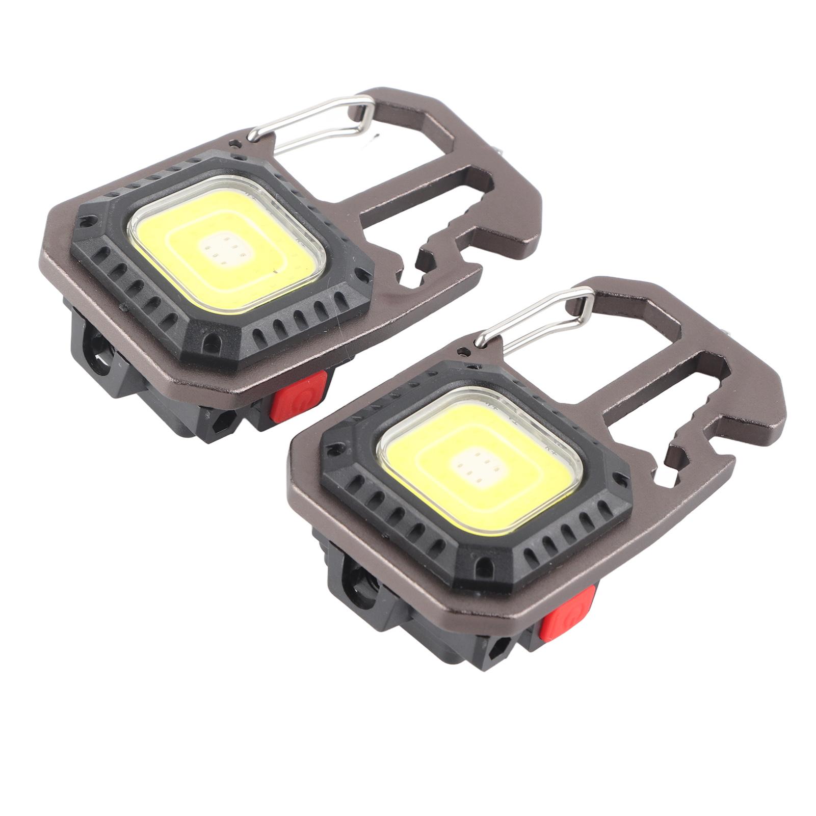 2-teilige Mini-cob-led-taschenlampe, Ultrahelle Ip66-schlüsselanhänger-taschenlampe, Multifunktionale Taschenlampe Mit Flaschenöffner, Wasserdicht Und Robust
