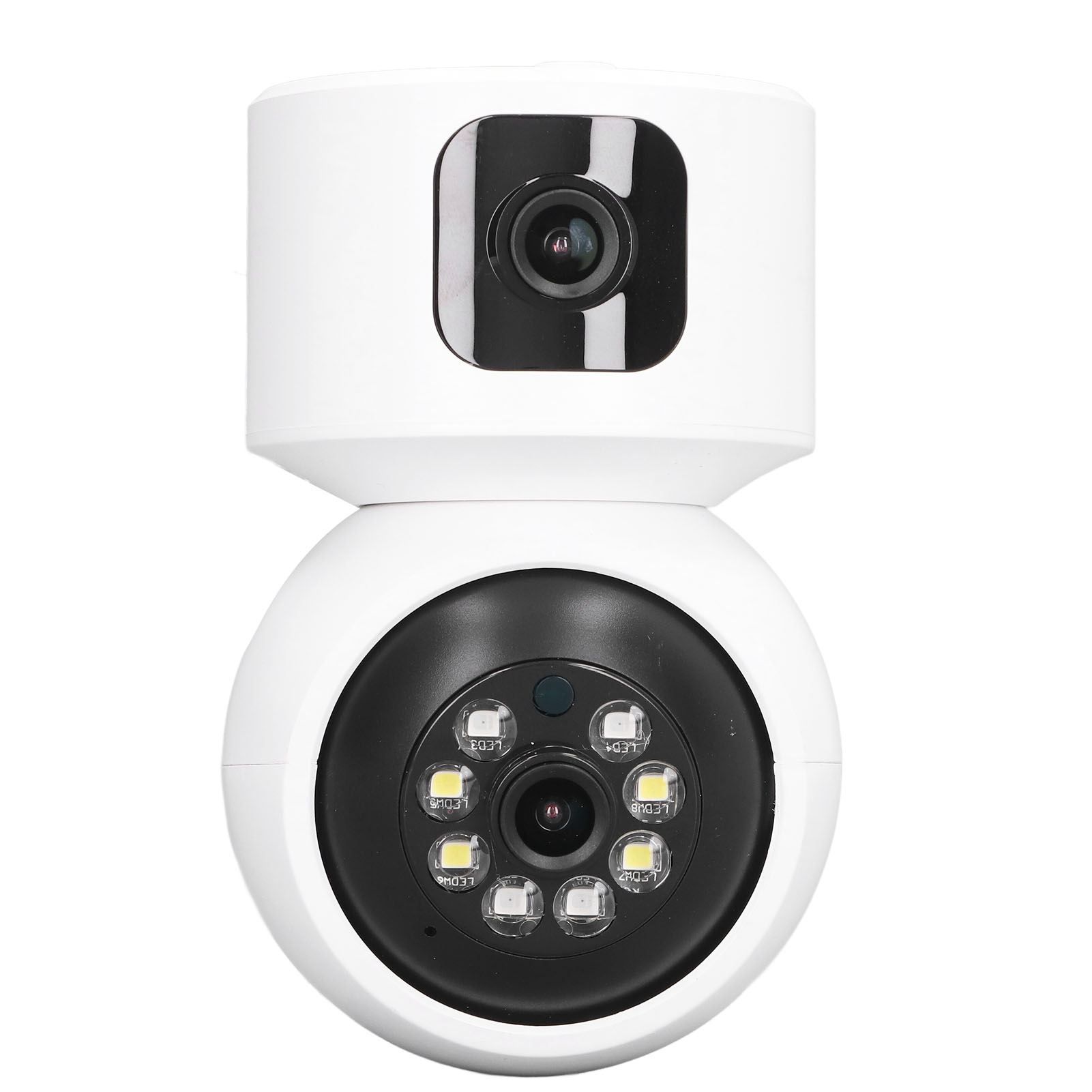 1080p Hd-überwachungskamera Für Den Innenbereich, Dual-objektiv, Wlan-ip-kamera Mit Fernbedienung, 100–240 V Eu-stecker, Nachtsicht, Bewegungserkennung