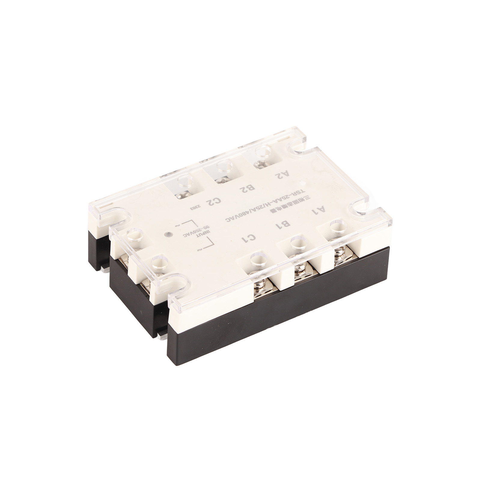 Dreiphasiges 25-a-halbleiterrelais, Schnelles Schalten, Geräuschlos, Ac-ac 90–250 V Ac Bis 24–480 V Ac, Ssr Tsr 25aa H, Robustes Modul Für Industrielle Anwendungen