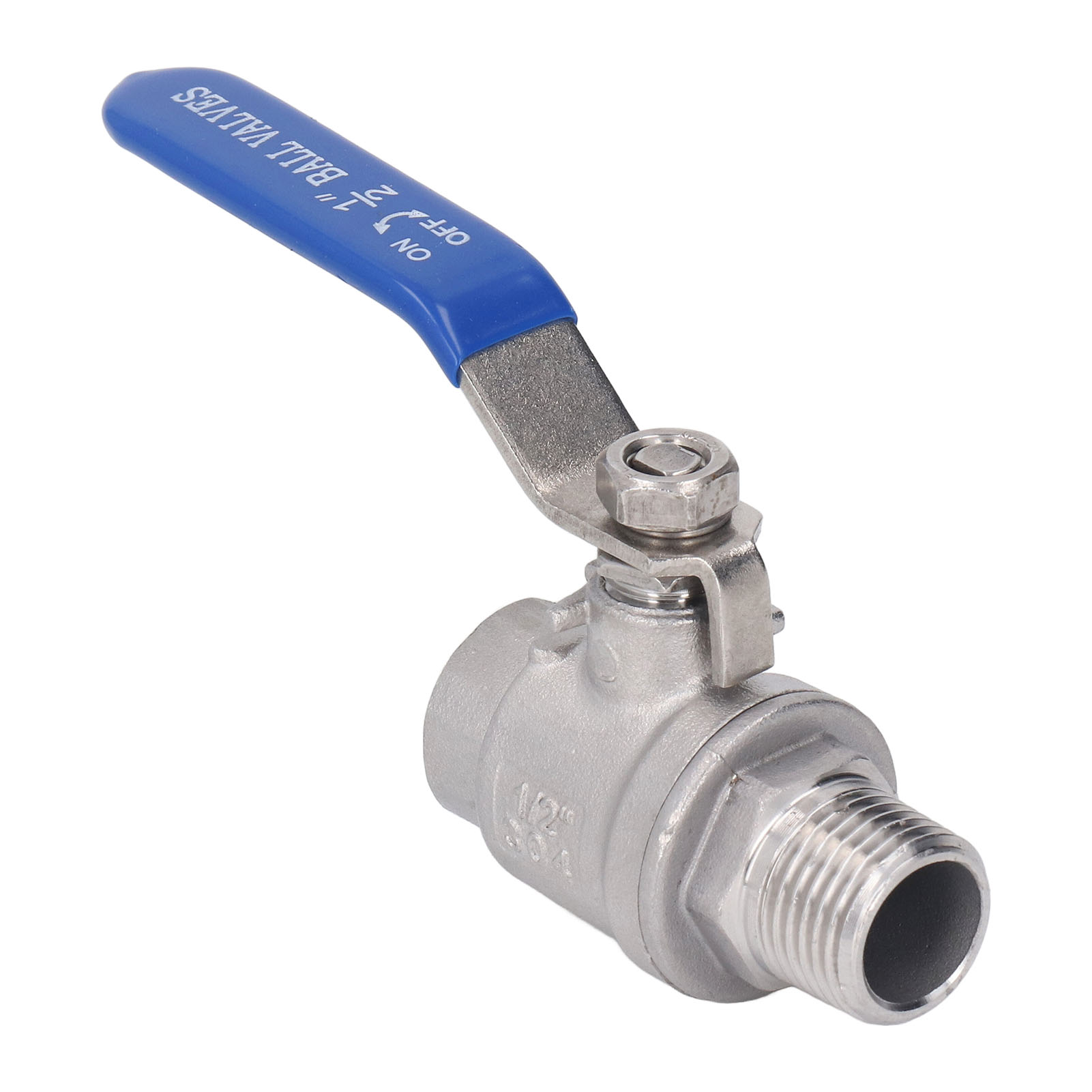 1/2-zoll-npt-kugelhahn, Innen-/außengewinde, Edelstahl, 24 Mm Außendurchmesser, Wasserabsperrventil, 1000 Wog