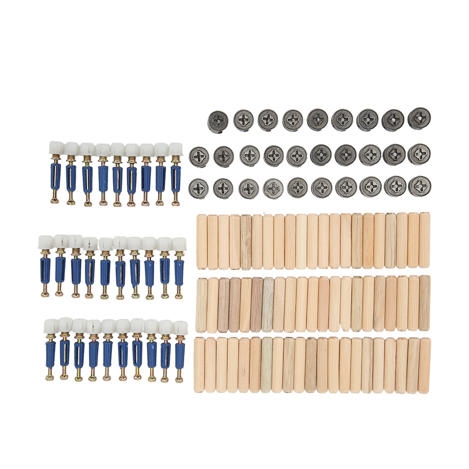 Set Aus 3 15-mm-exzenterverbindern, Verstärkten Schrauben Mit Muttern Und Bolzen, Robuste Befestigung Für Möbelplatten, 3-in-1-montagezubehör.